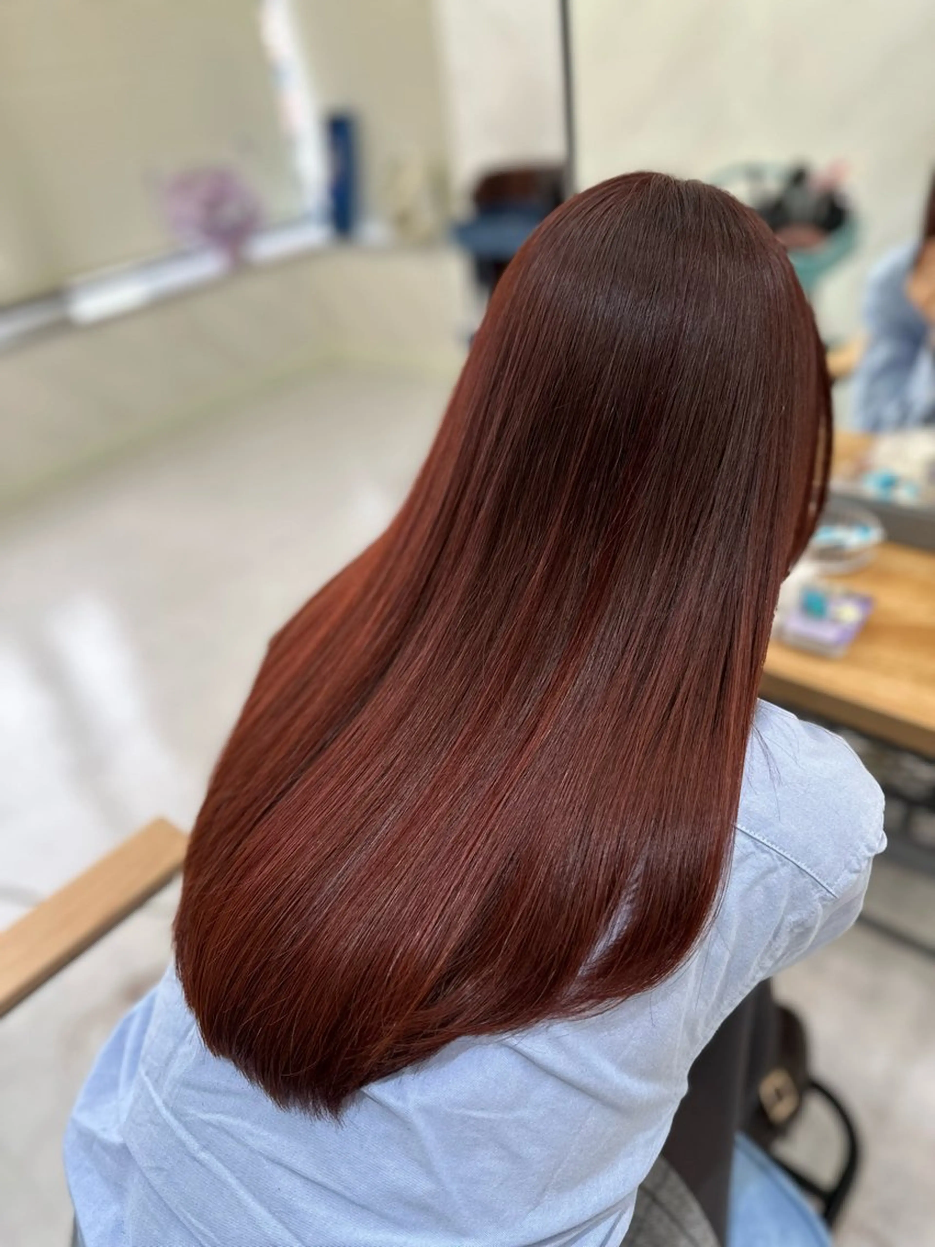 ロング カラー 縮毛矯正×ボブ💎 髪質改善/木下のヘアスタイル
