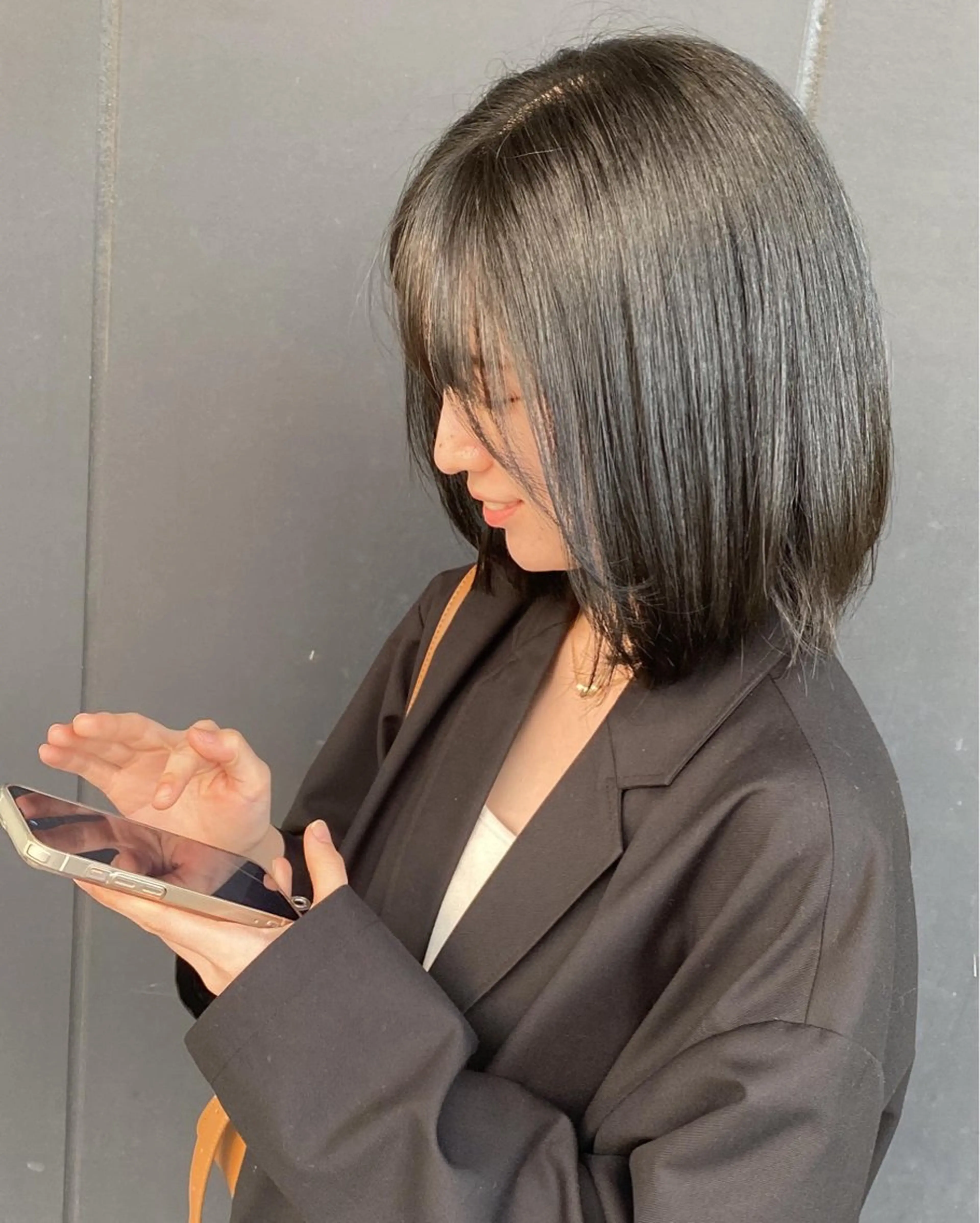 セミロング カラー トリートメント 🫧艶カラー/ダブル カラー♡/桜🌸のヘアスタイル