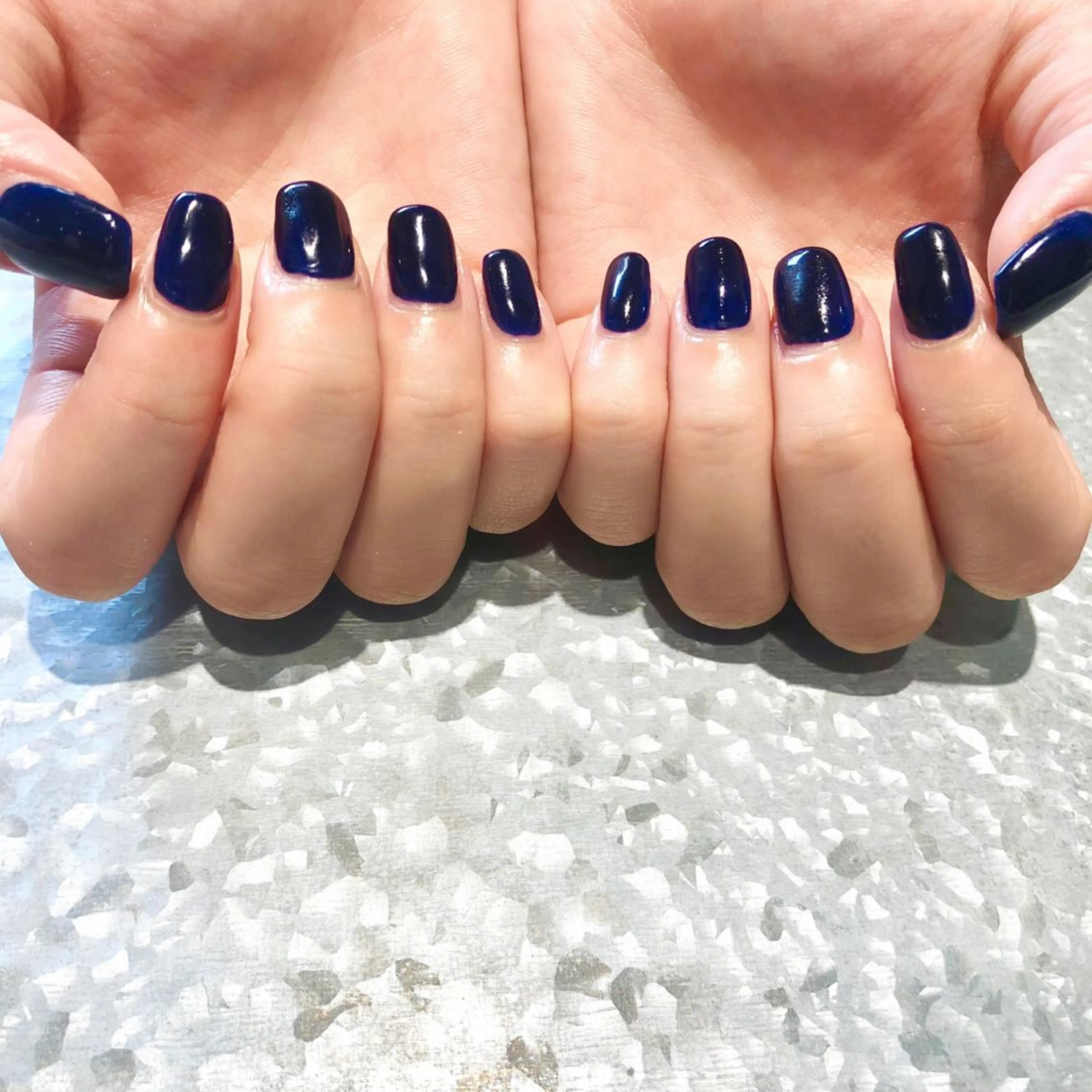 ネイル ネイビー ワンカラーネイル TRAM-nail moriizumiのネイルデザイン