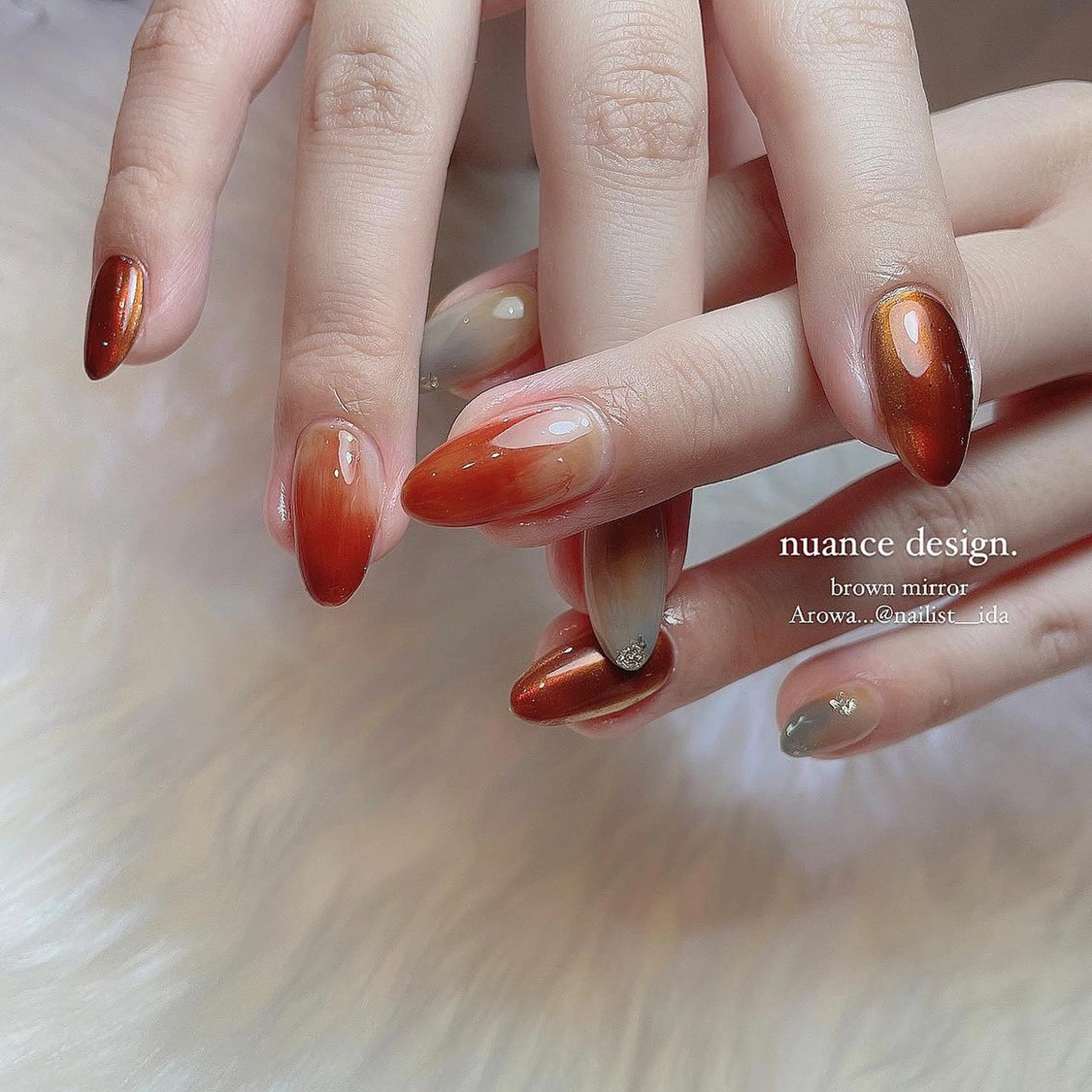 ネイル ニュアンスネイル Arowa 伊田のネイルデザイン