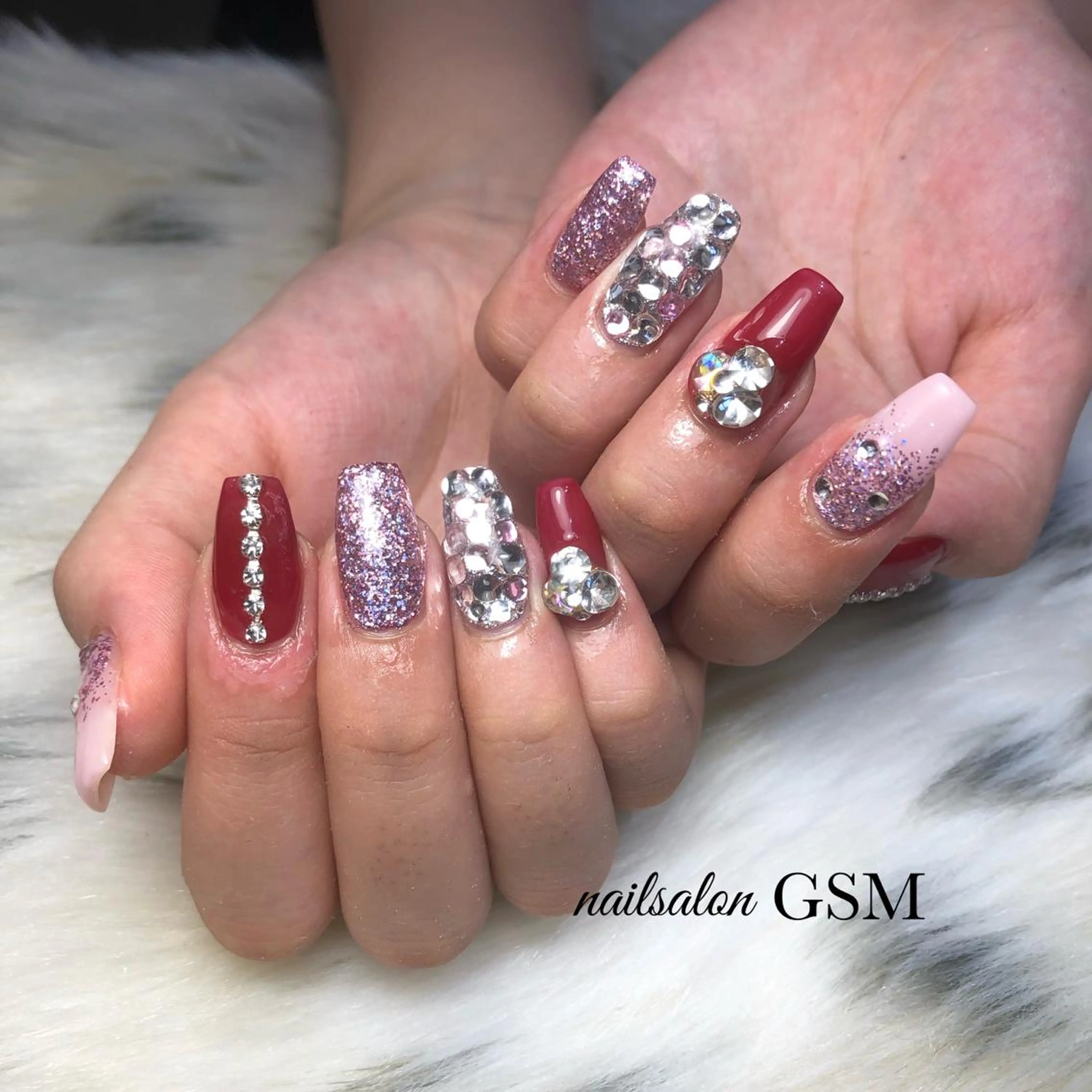 ネイル ピンク ハンドネイル nail salon GSMのネイルデザイン
