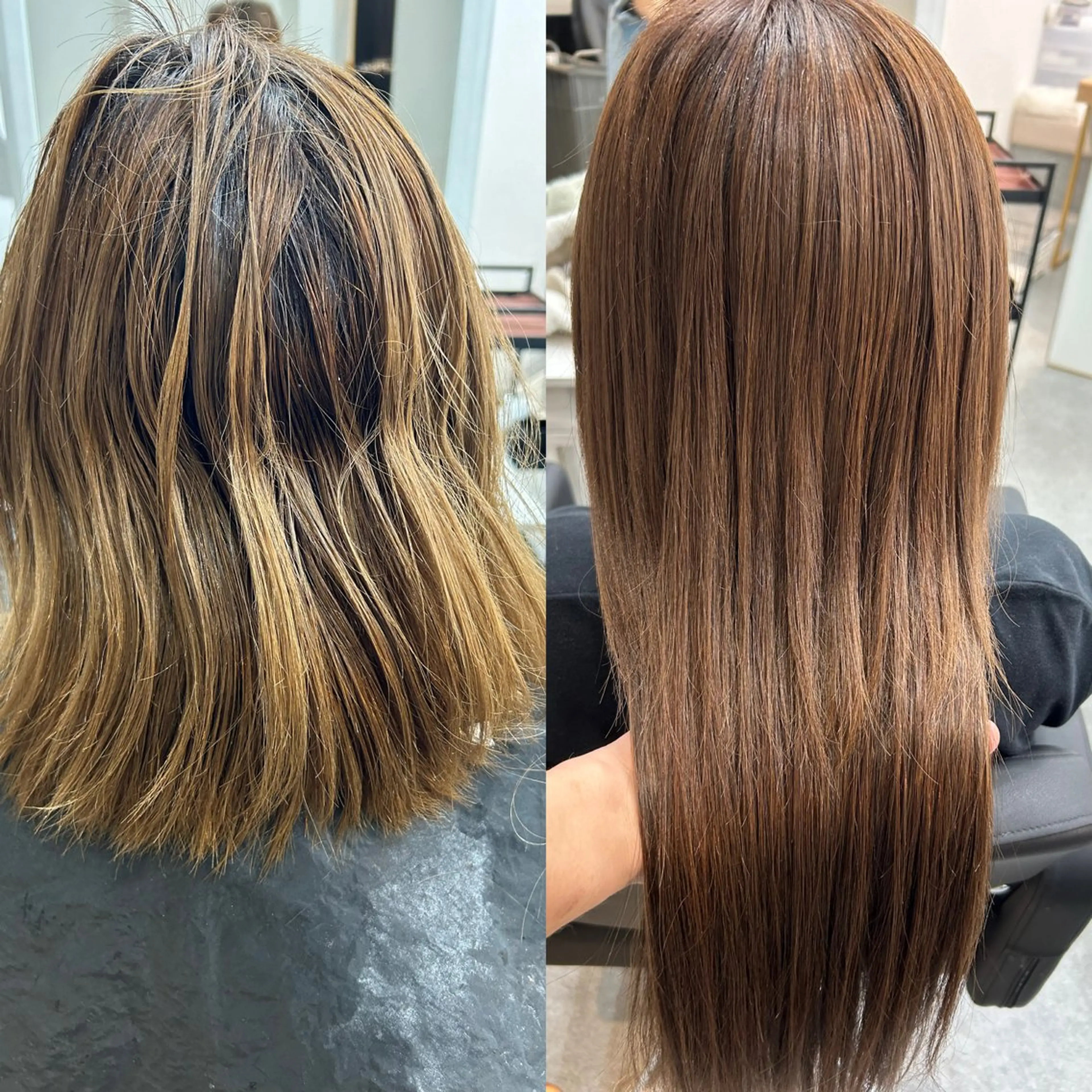 ロング カラー シールエクステ バレイヤージュ ハイライトカラー ボブ エクステ レイヤー/エクステ alpha下妻のヘアスタイル