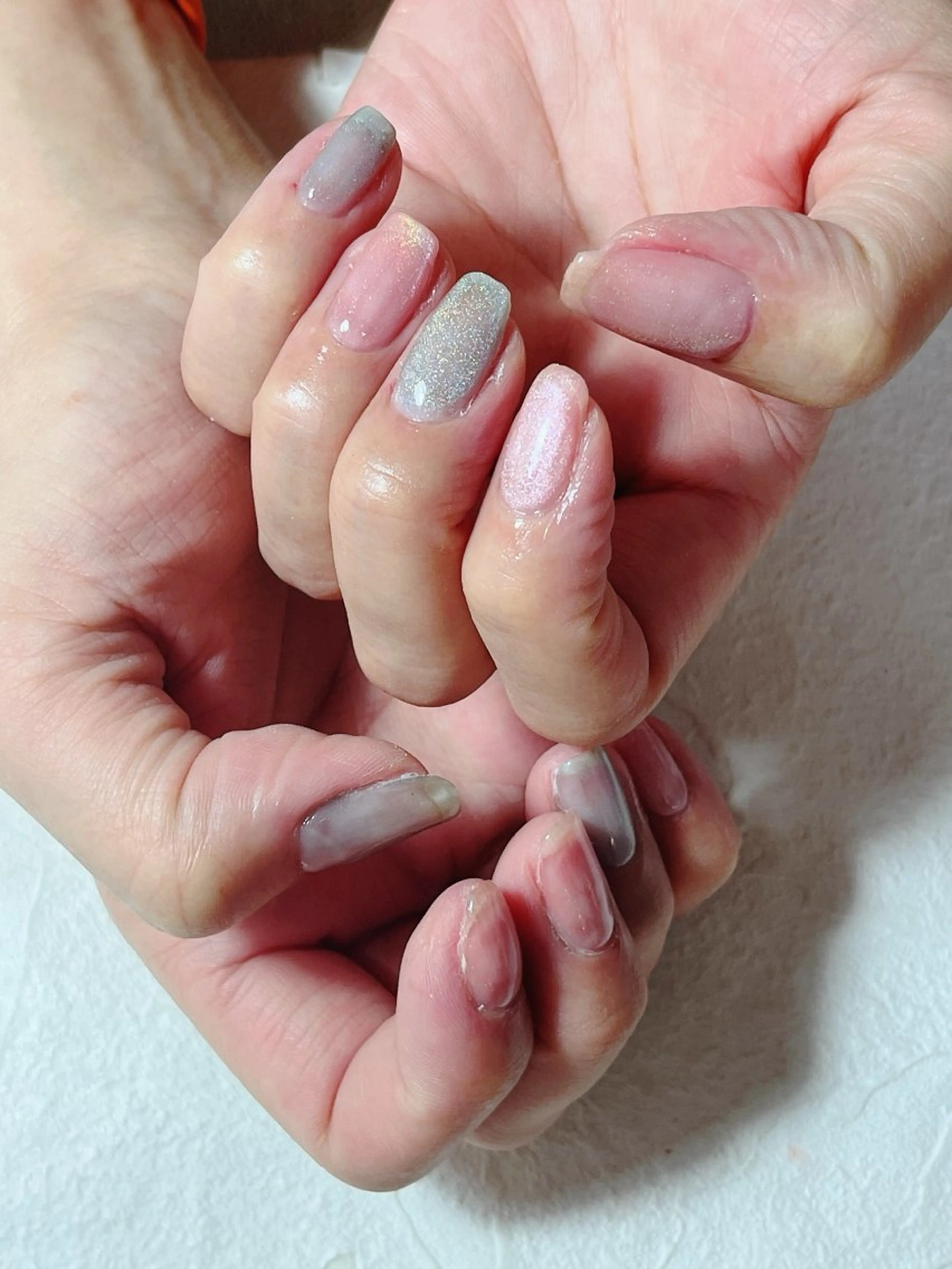 ネイル オーロラネイル フットネイル フレンチネイル ジェルネイル マグネットネイル ハンドネイル mogunail &blowのネイルデザイン