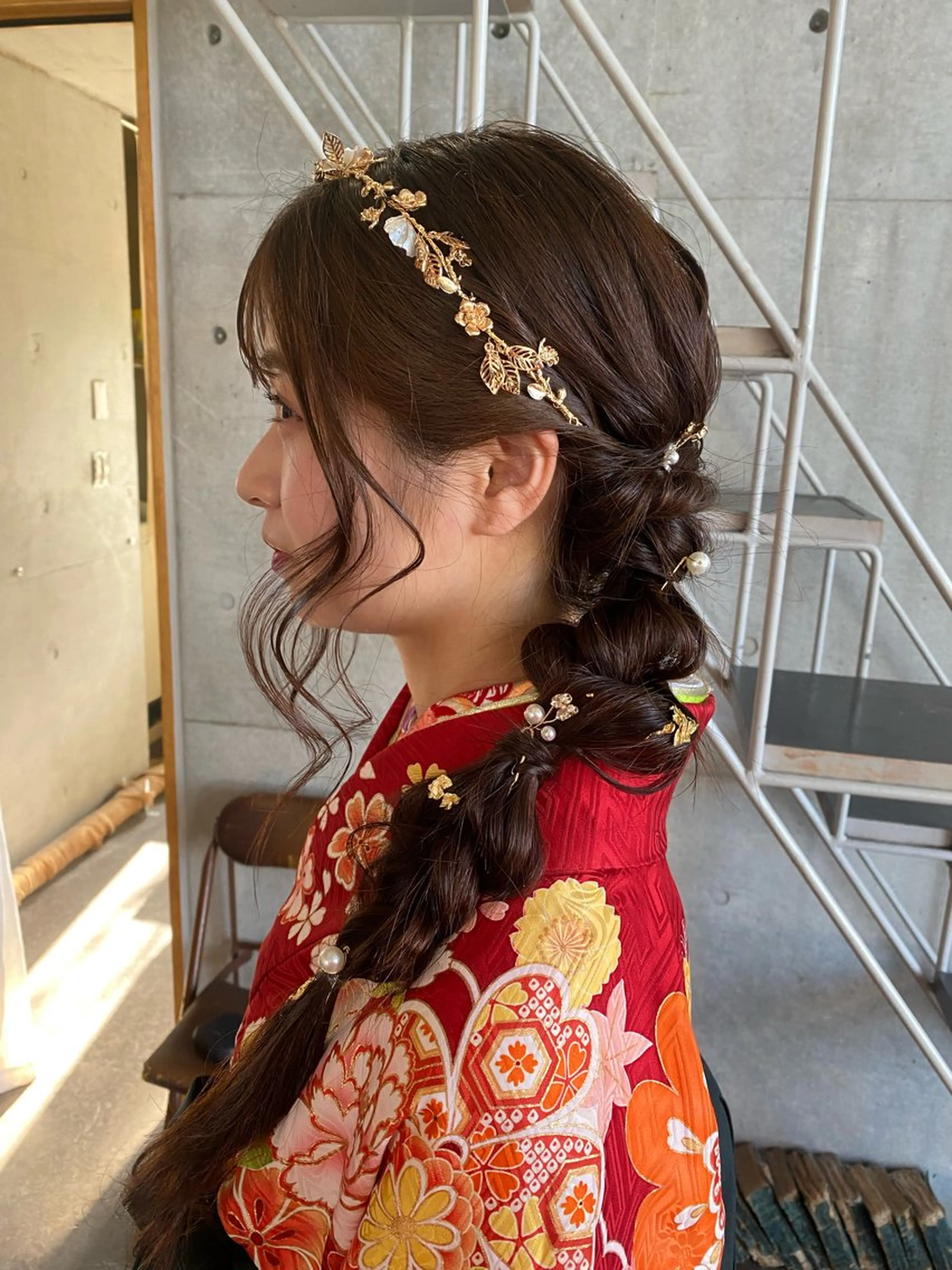 ロング 着付け モリモト サナのヘアスタイル