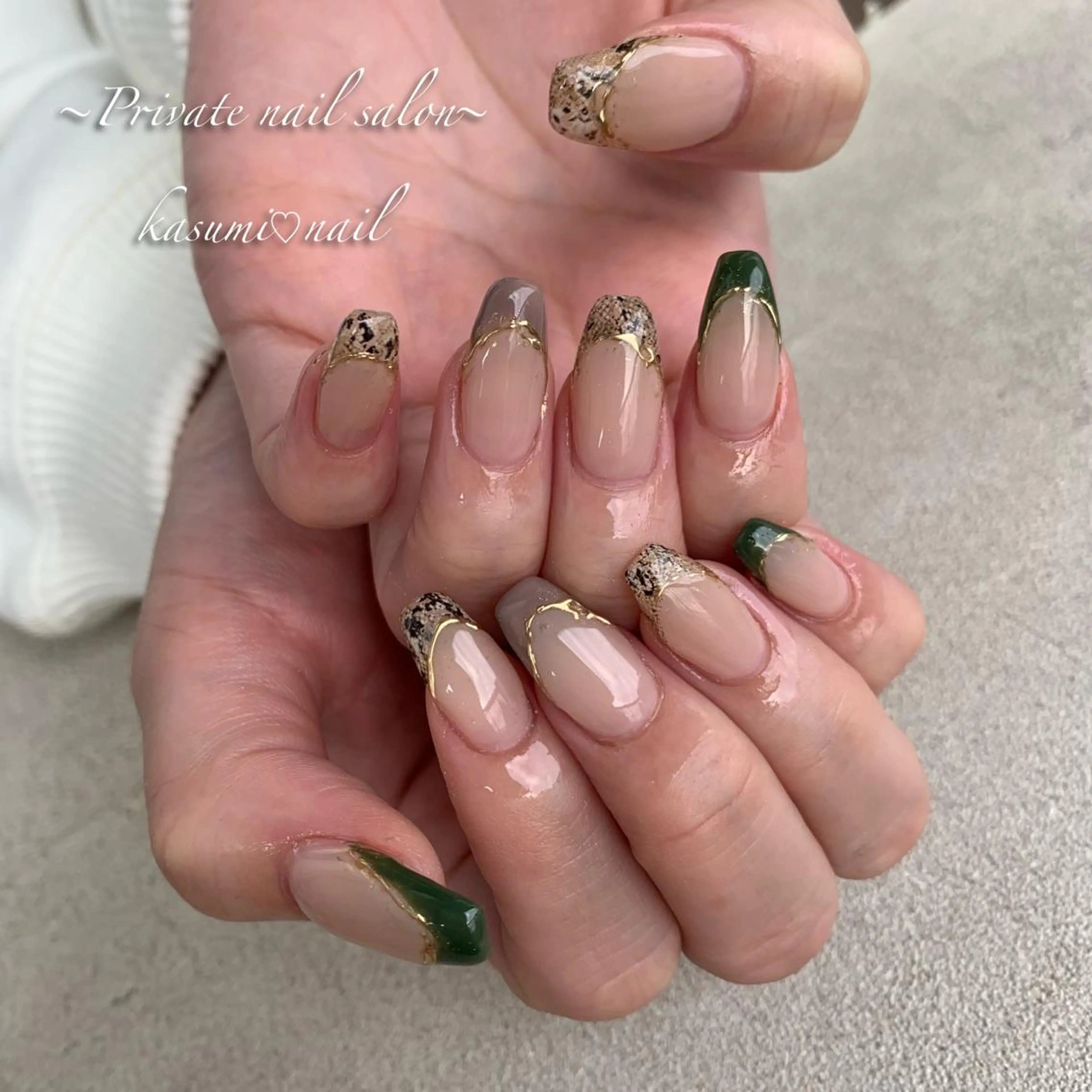 ネイル アートネイル ラメ(グリッター) マグネットネイル ミラーネイル ニュアンスネイル KASUMI♡ Nailのネイルデザイン