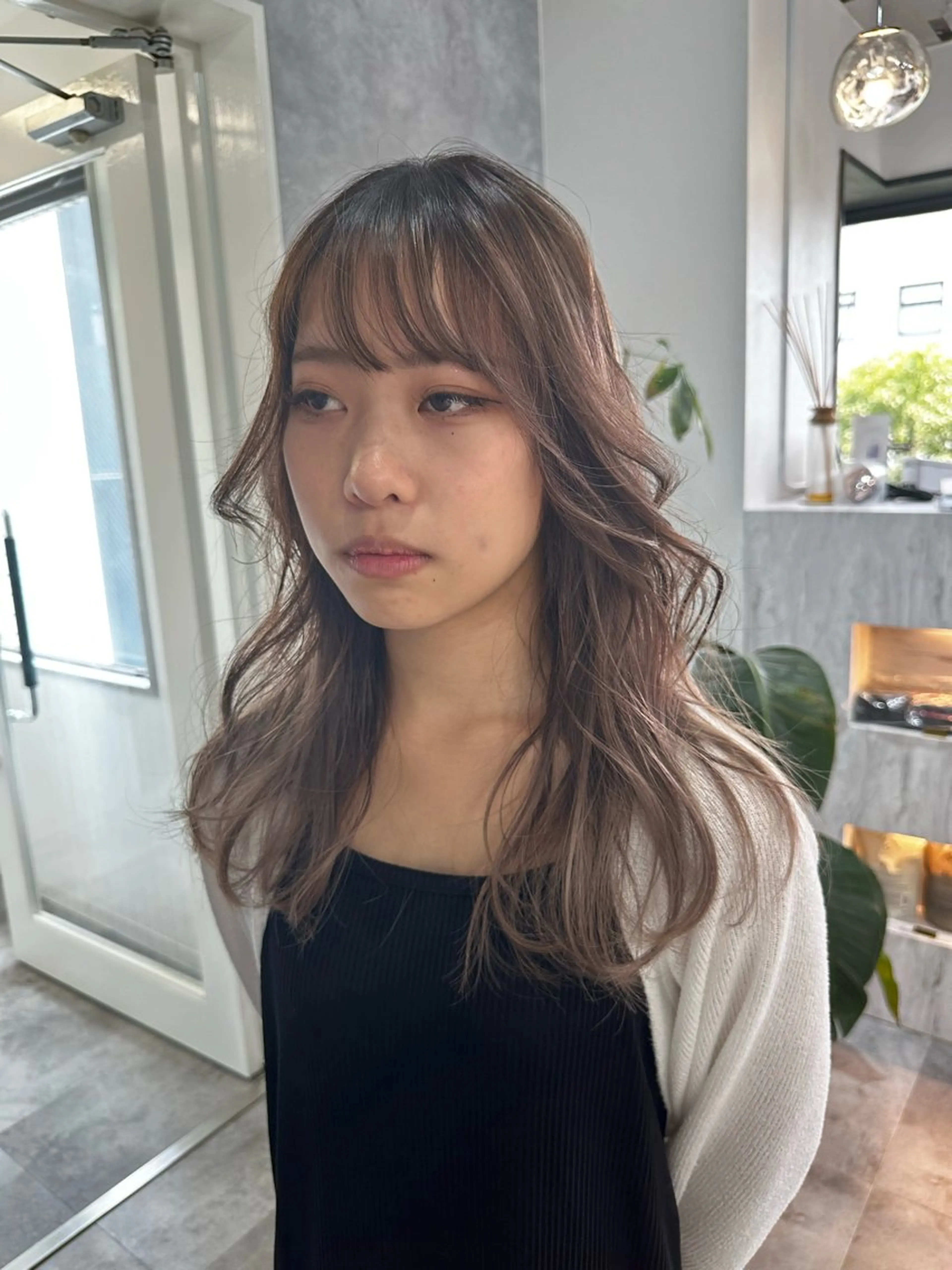 セミロング レイヤーカット カット ヘアカラー トリートメント 大人上品特化 レイヤー🇺🇸山村のヘアスタイル