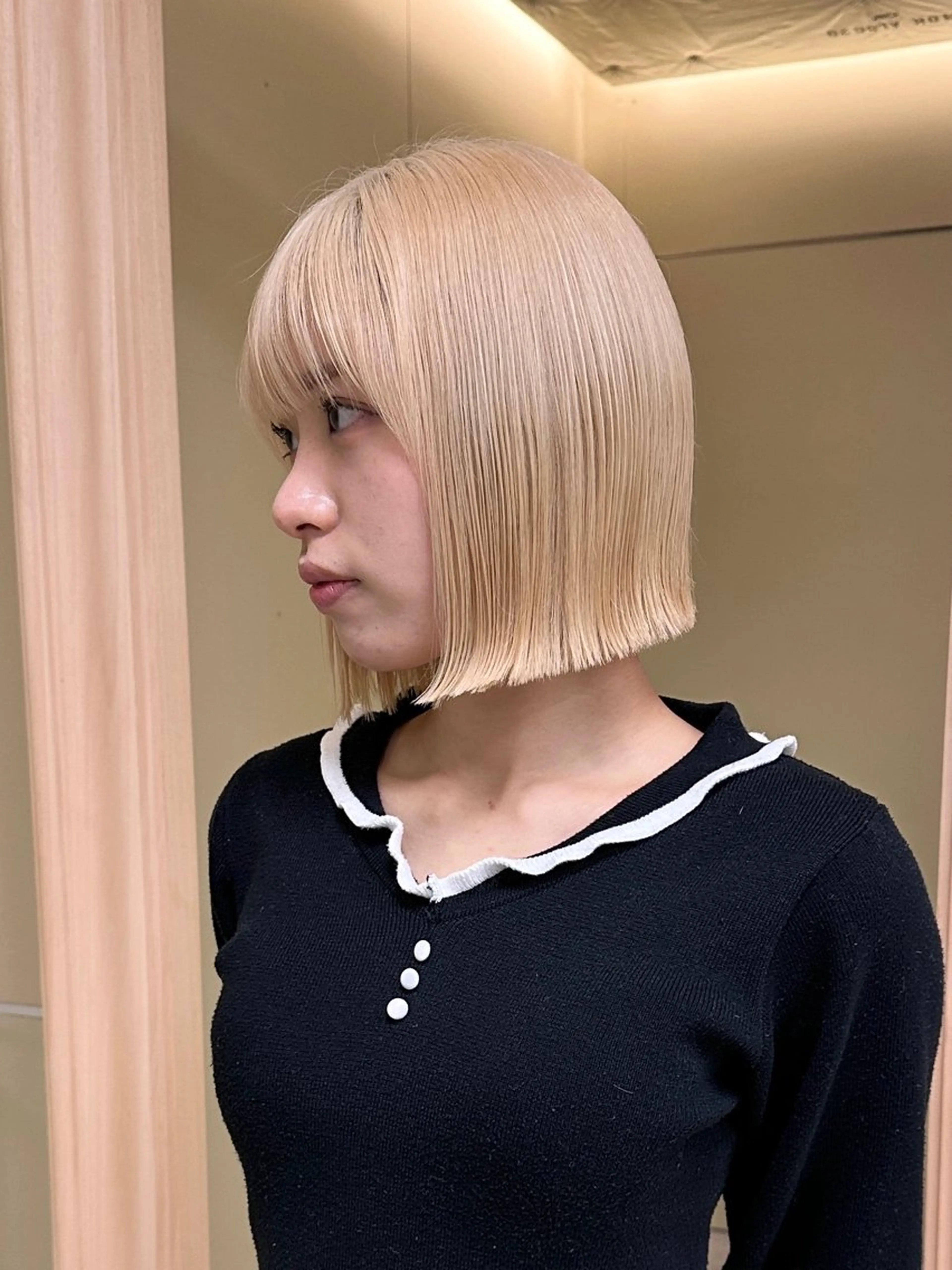 ショート カット ヘアカラー トリートメント ボブ/ぱつっとボブ/ 谷口 海星のヘアスタイル