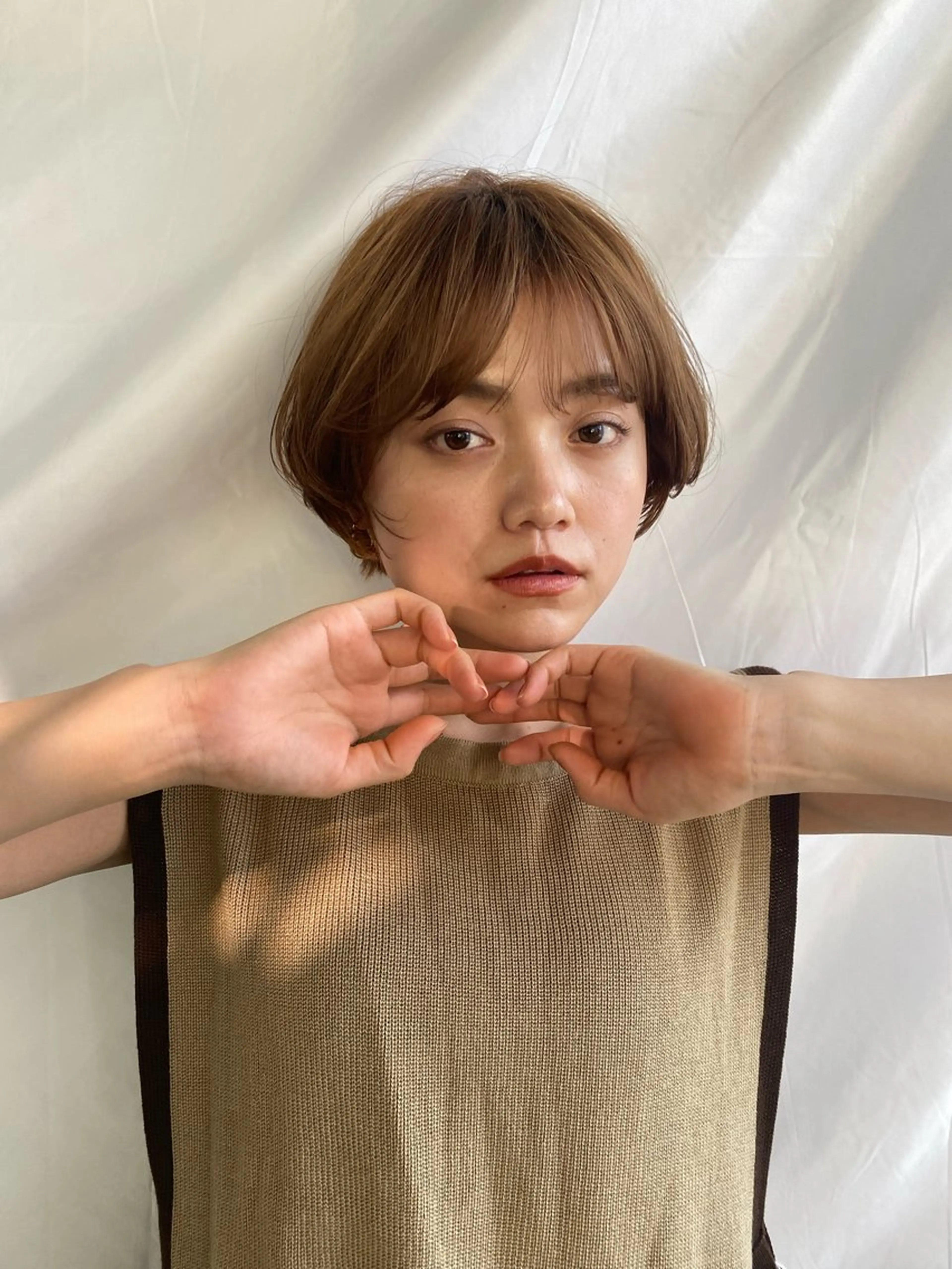 ショート 透明感カラー/似合わ せカット/大島実加永のヘアスタイル