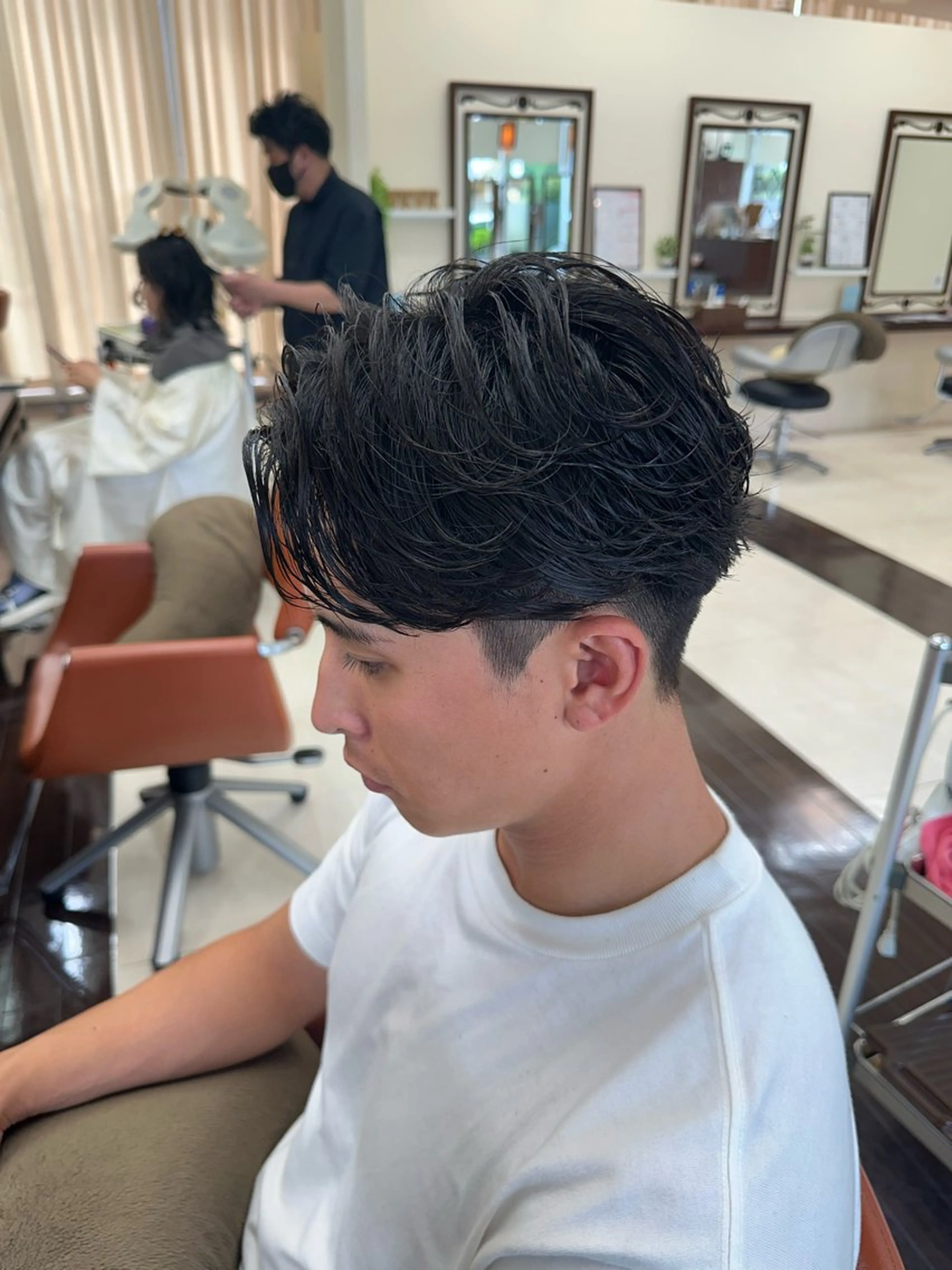 ショート カラー パーマ メンズ フェザーパーマ メンズパーマ カット パーマ 毎月230人担当/ メンズヘア/清和武虎のヘアスタイル