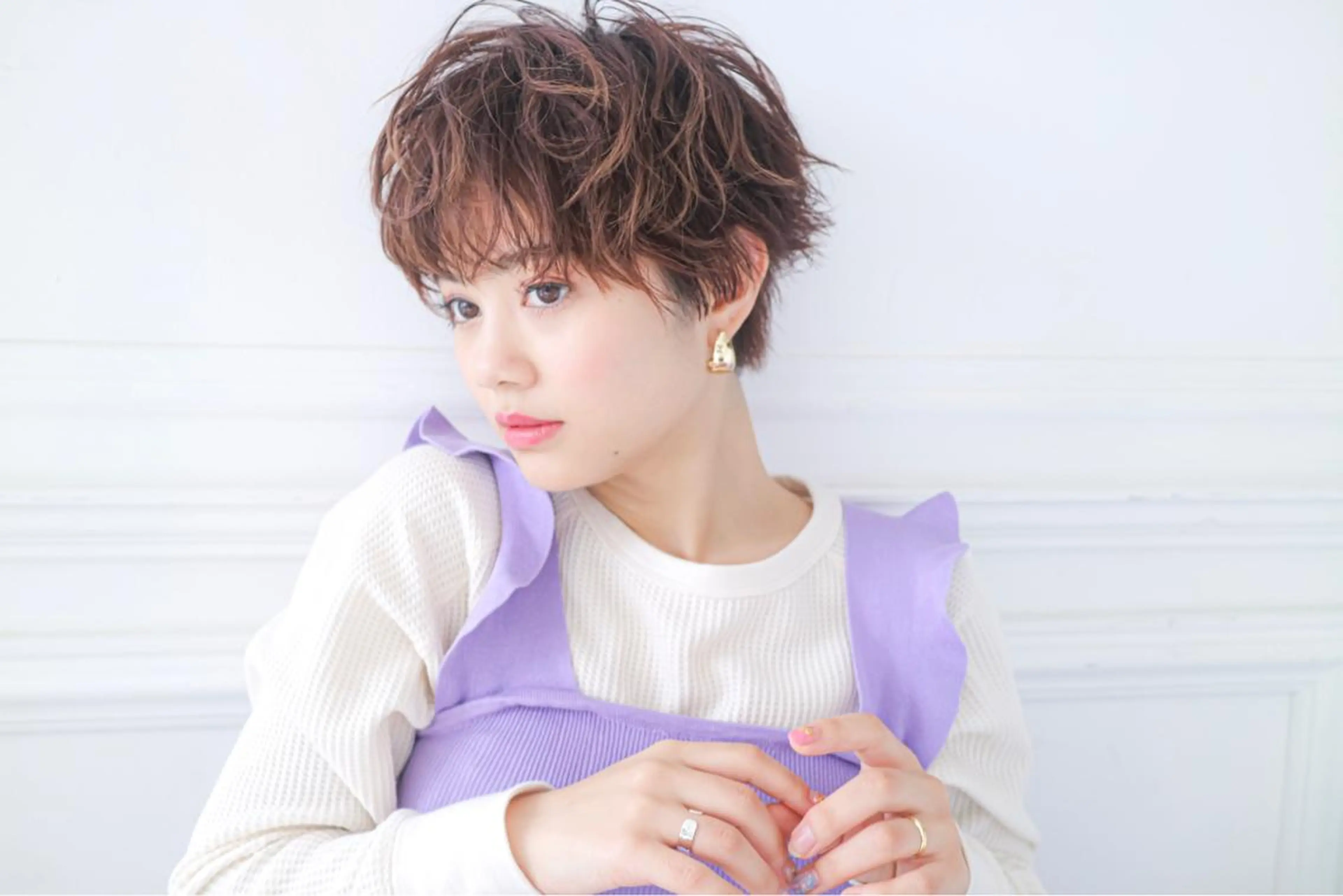 ショート カラー ヘアアレンジ 丸みショート ショートヘア 似合わせhair🔸 アサダ　タカコ🔸のヘアスタイル