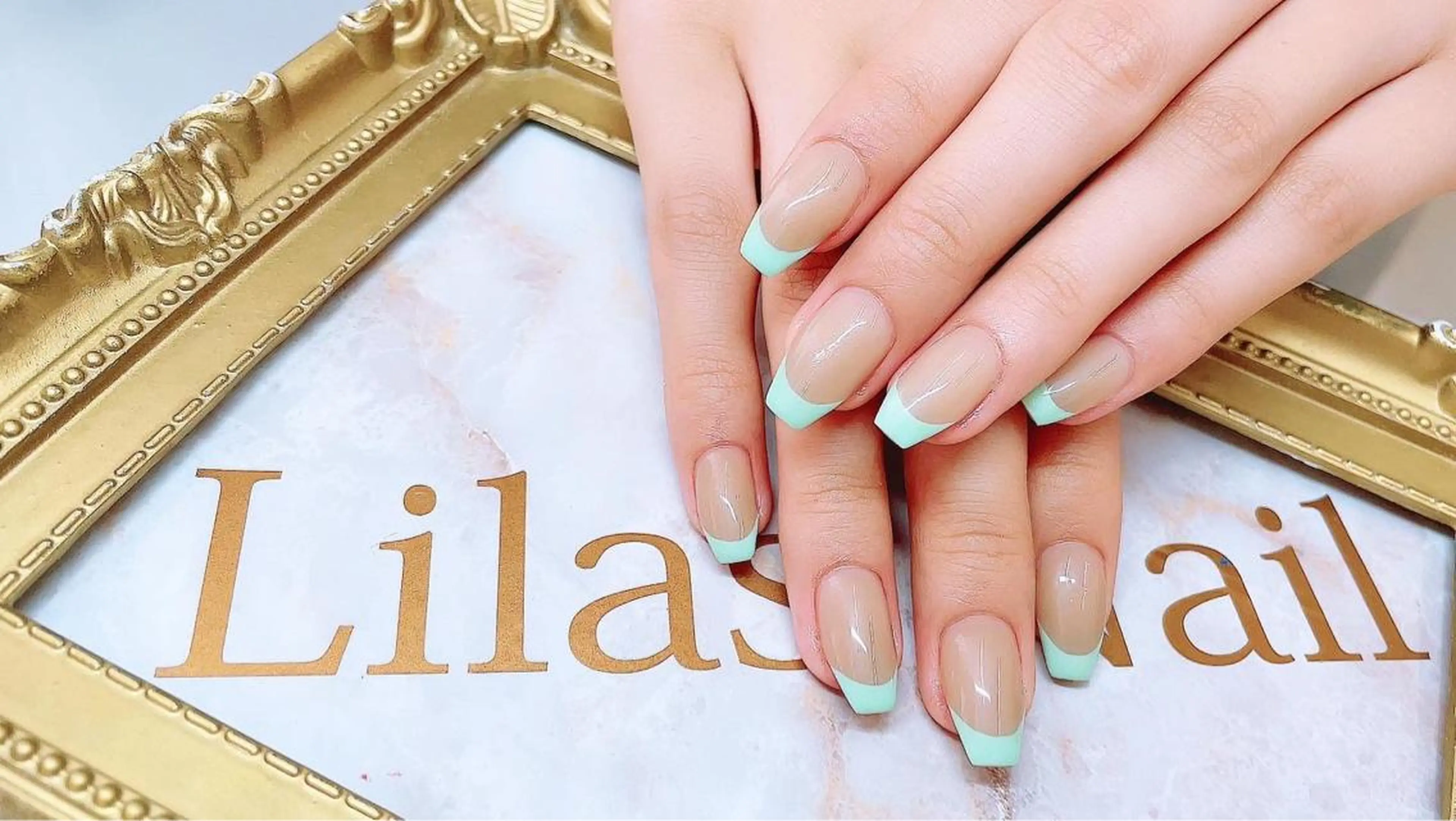 ネイル フレンチネイル ジェルネイル ハードジェル ロングネイル パステルネイル Lilas Nailのネイルデザイン