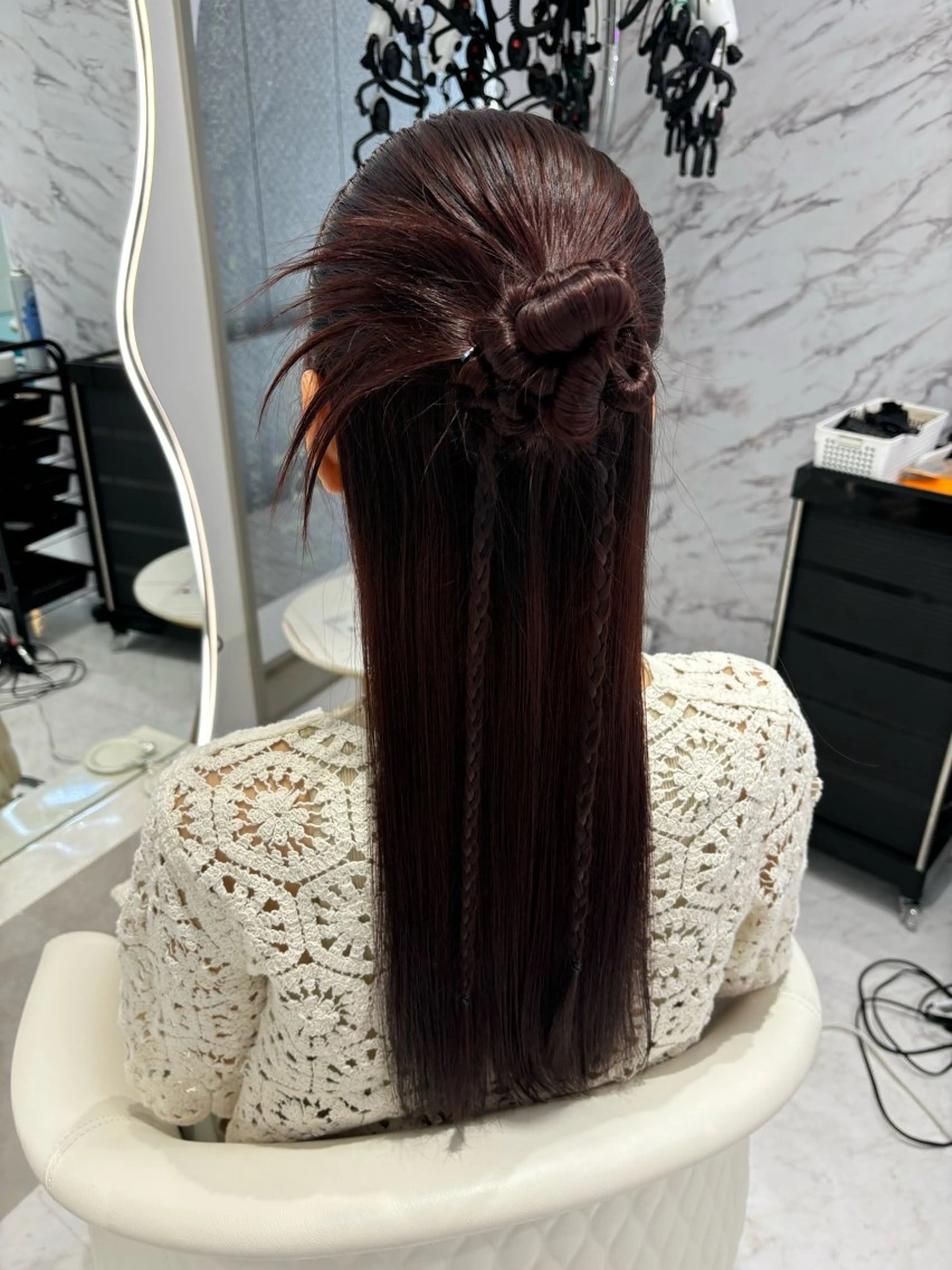 ロング ヘアアレンジ 韓国風ヘア 後藤 瑠菜のヘアスタイル