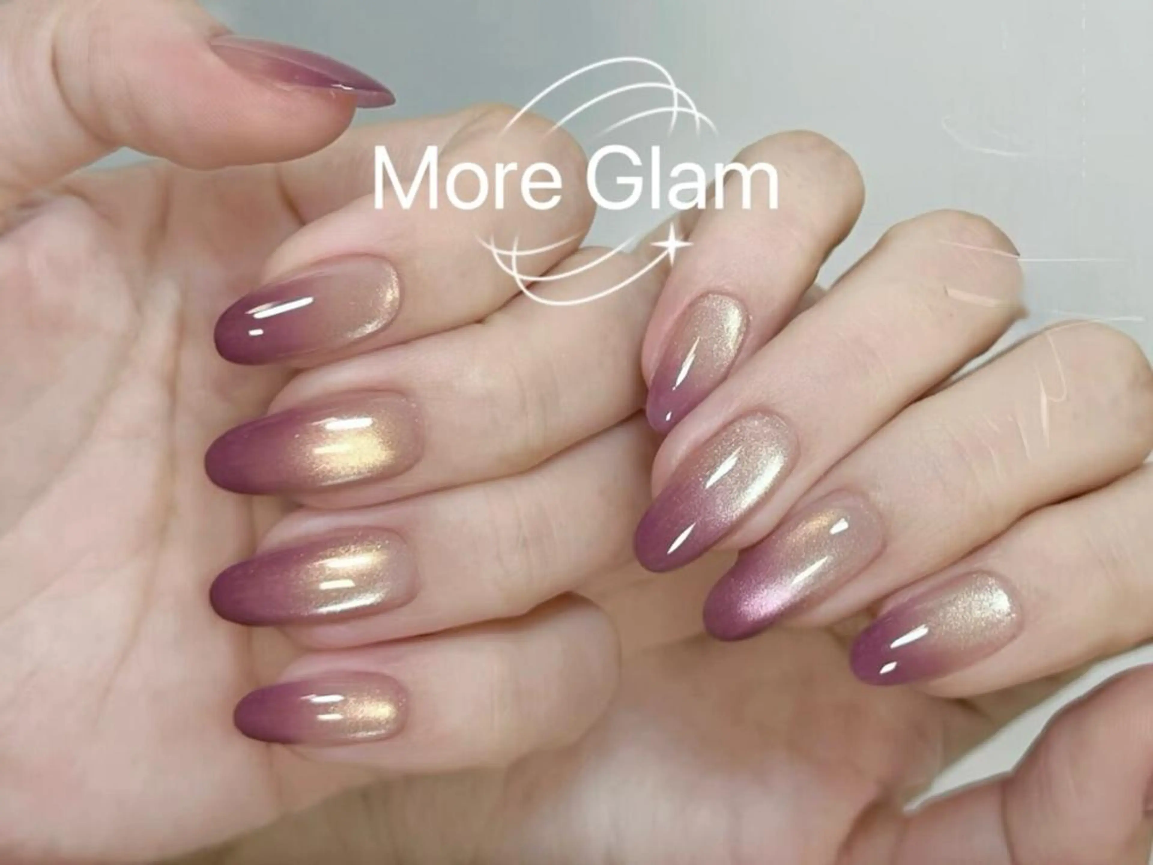 ネイル 長さ出し フットネイル フレンチネイル ジェルネイル ガラスフレンチ MoreGlam ネイルのネイルデザイン