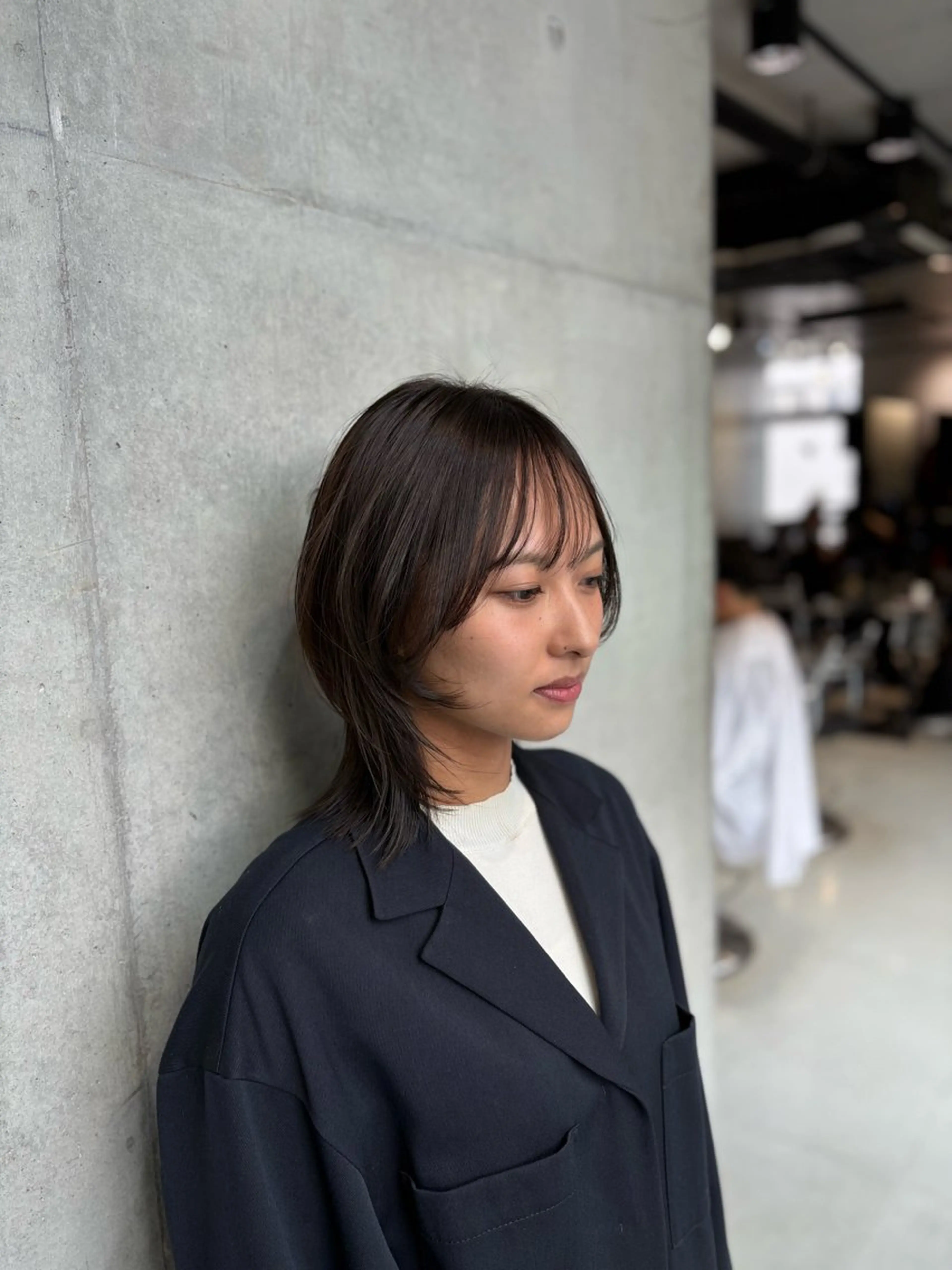 ミディアム カラー パーマ カット ヘアカラー トリートメント レイヤー/グレージュ 髪質改善/コウスケのヘアスタイル