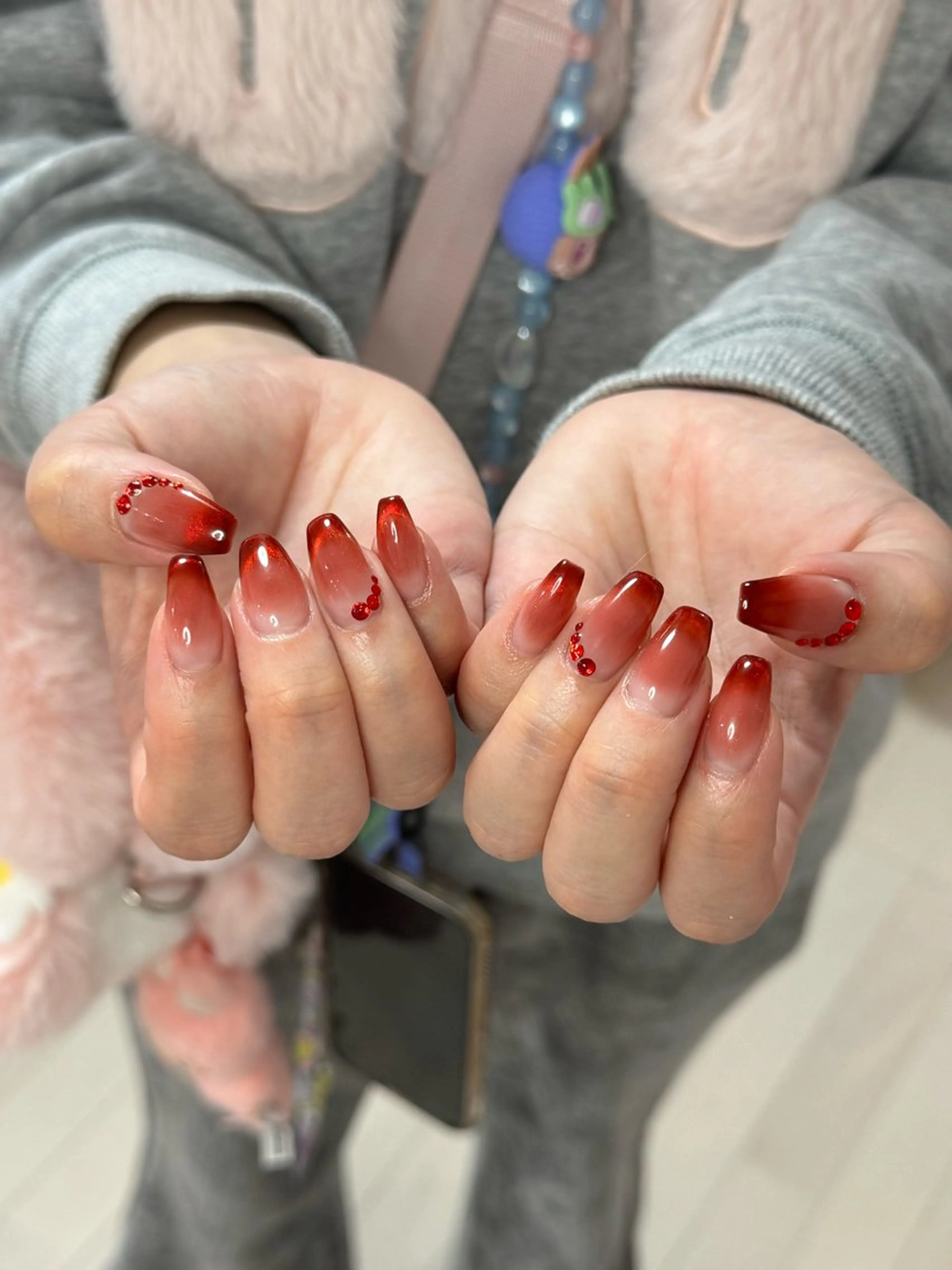 ネイル アートネイル オーロラネイル チークネイル フレンチネイル ガラスフレンチ ハンドネイル 🎀🎀YooLi Nail Salonのネイルデザイン