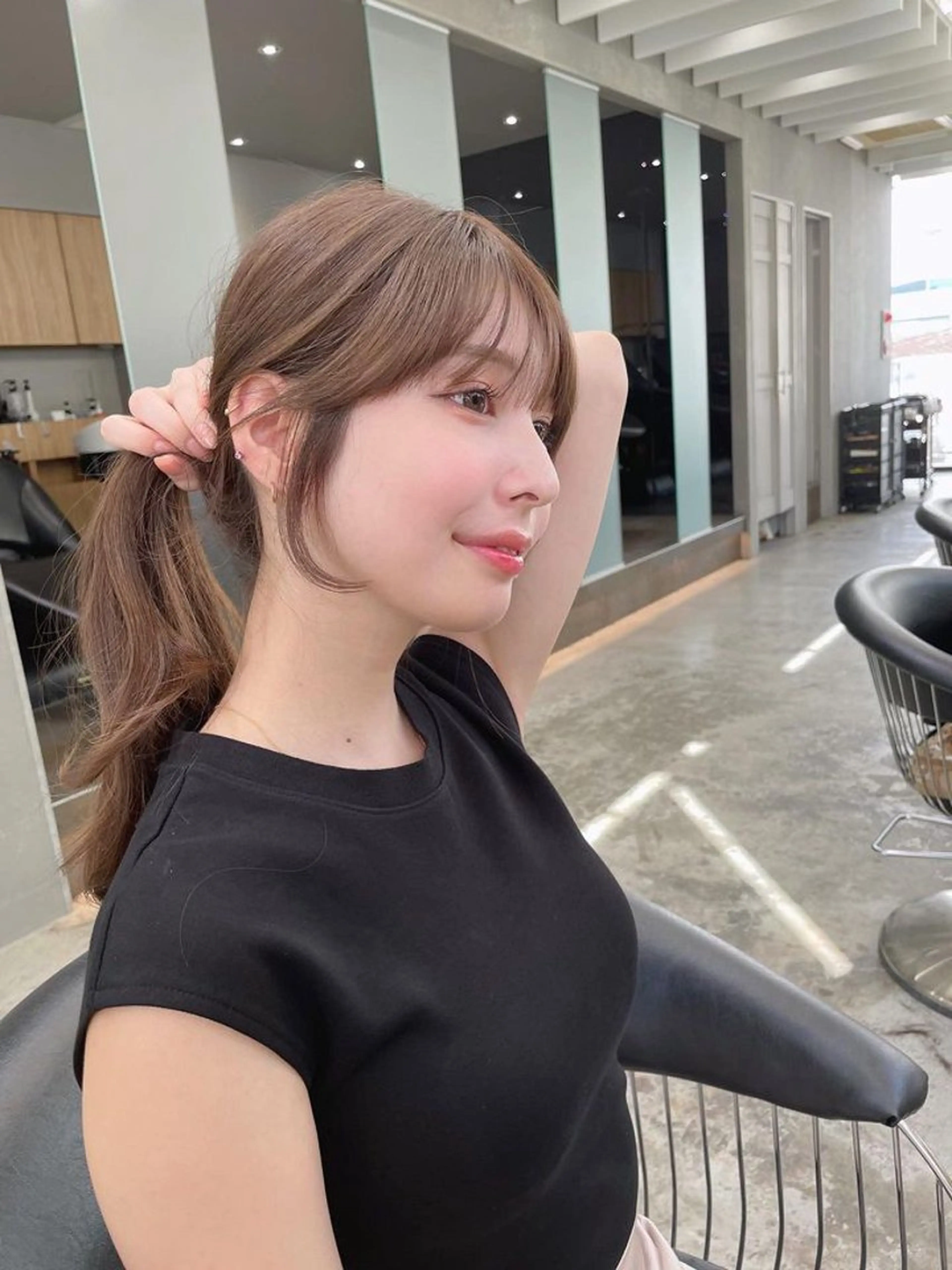 『時短メニュー⭐️』髪の毛伸ばし中の方へ❕前髪カット＋フルカラー＋内部補習トリートメント付き🌈の写真