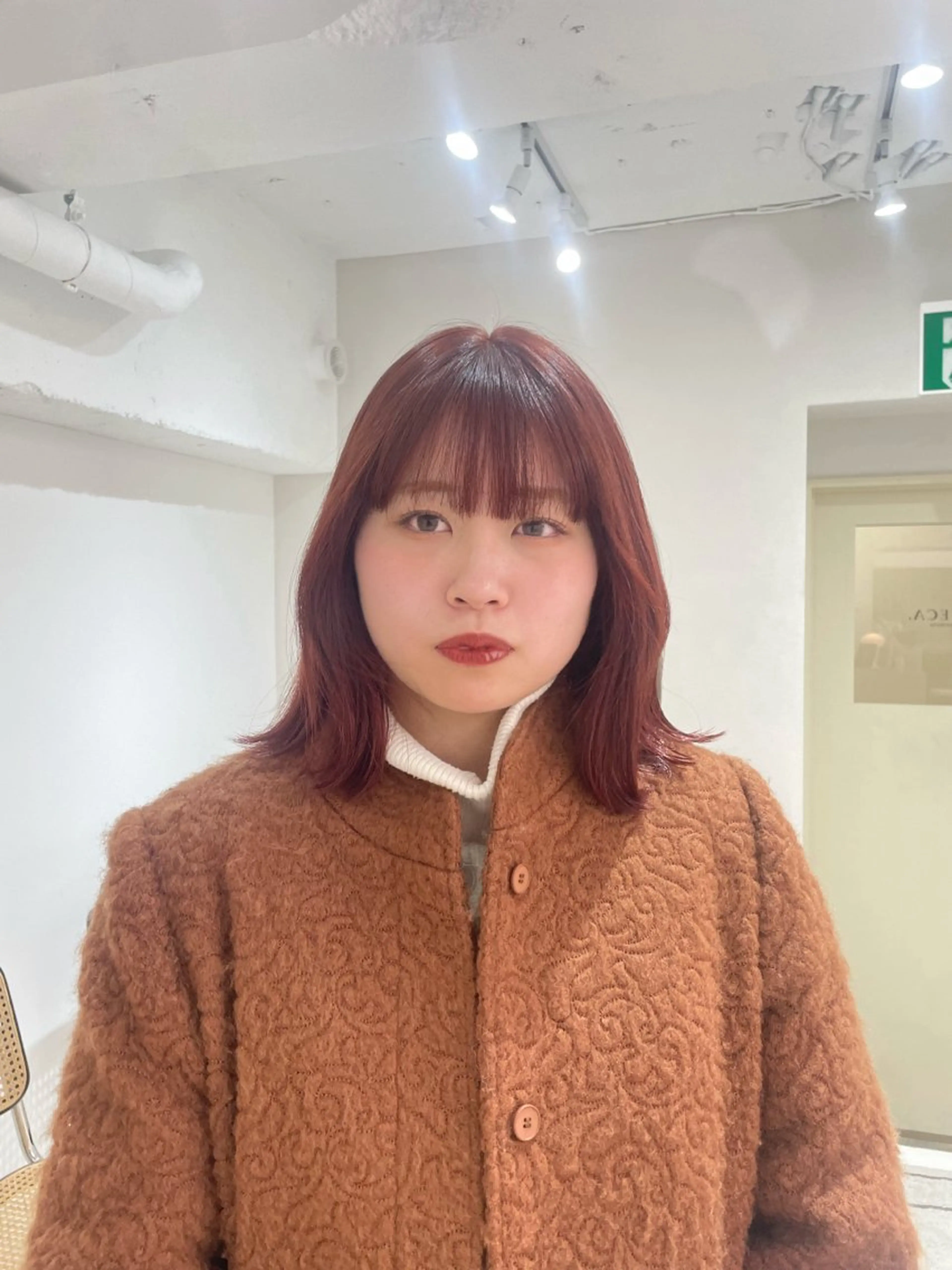 ミディアム カラー オレンジ ピンクカラー パープルカラー カットモデル募集中 千葉大夢のヘアスタイル