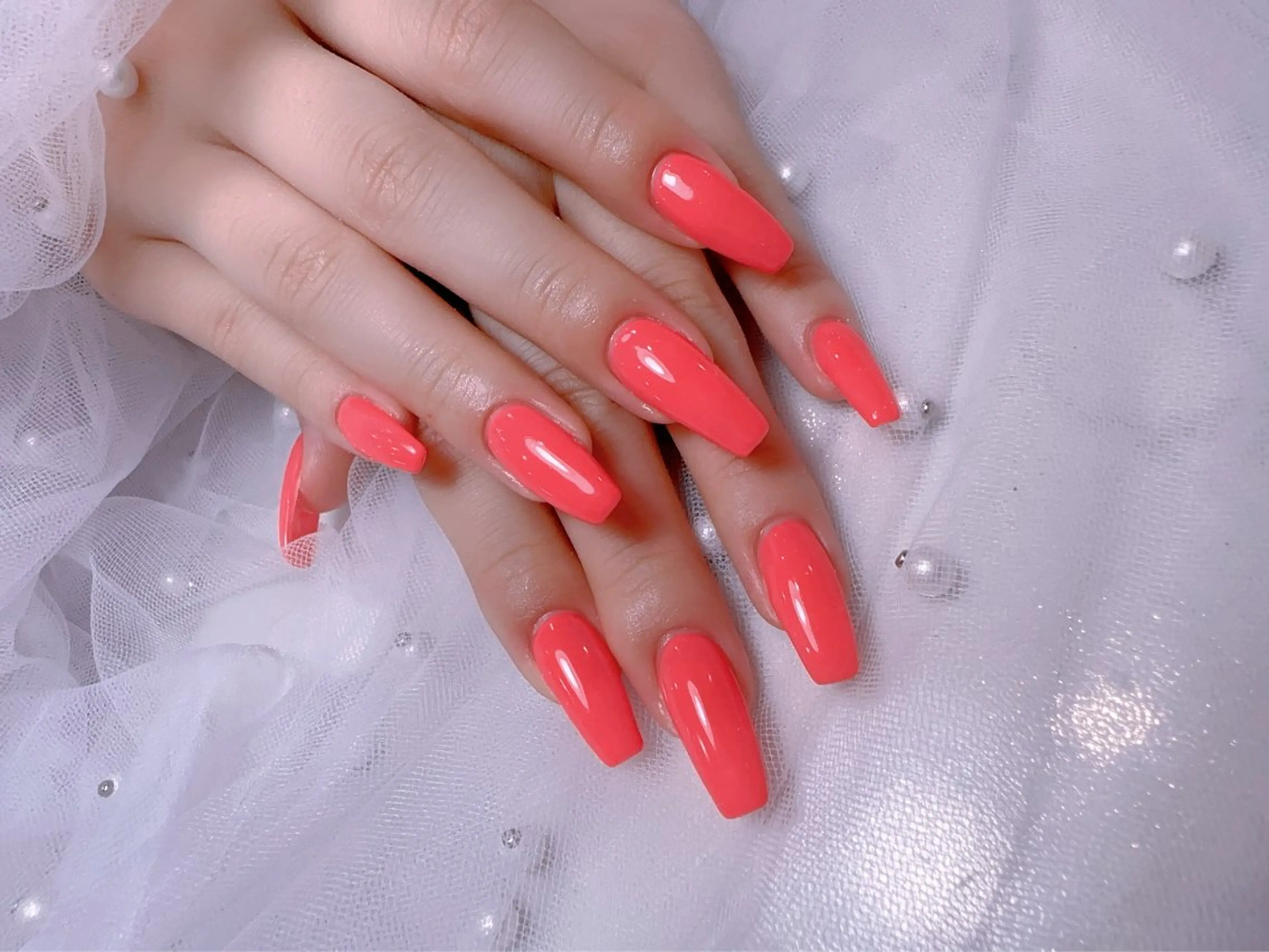 ネイル アートネイル フラッシュネイル フレンチネイル ジェルネイル ガラスフレンチ ハンドネイル You&Me Miyuのネイルデザイン