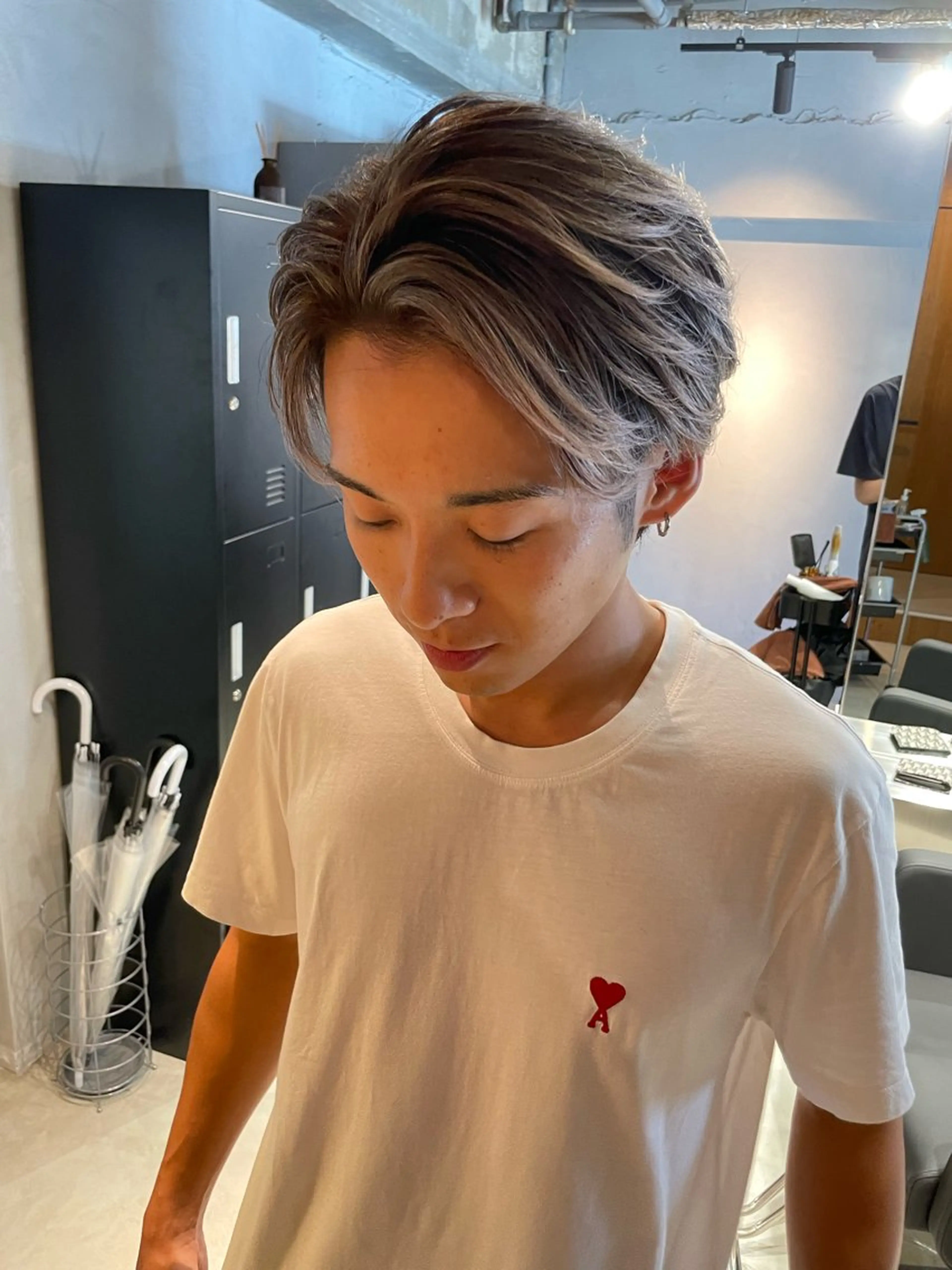 ミディアム カラー パーマ ヘアアレンジ メンズ メンズ特化 しゅうへいのヘアスタイル