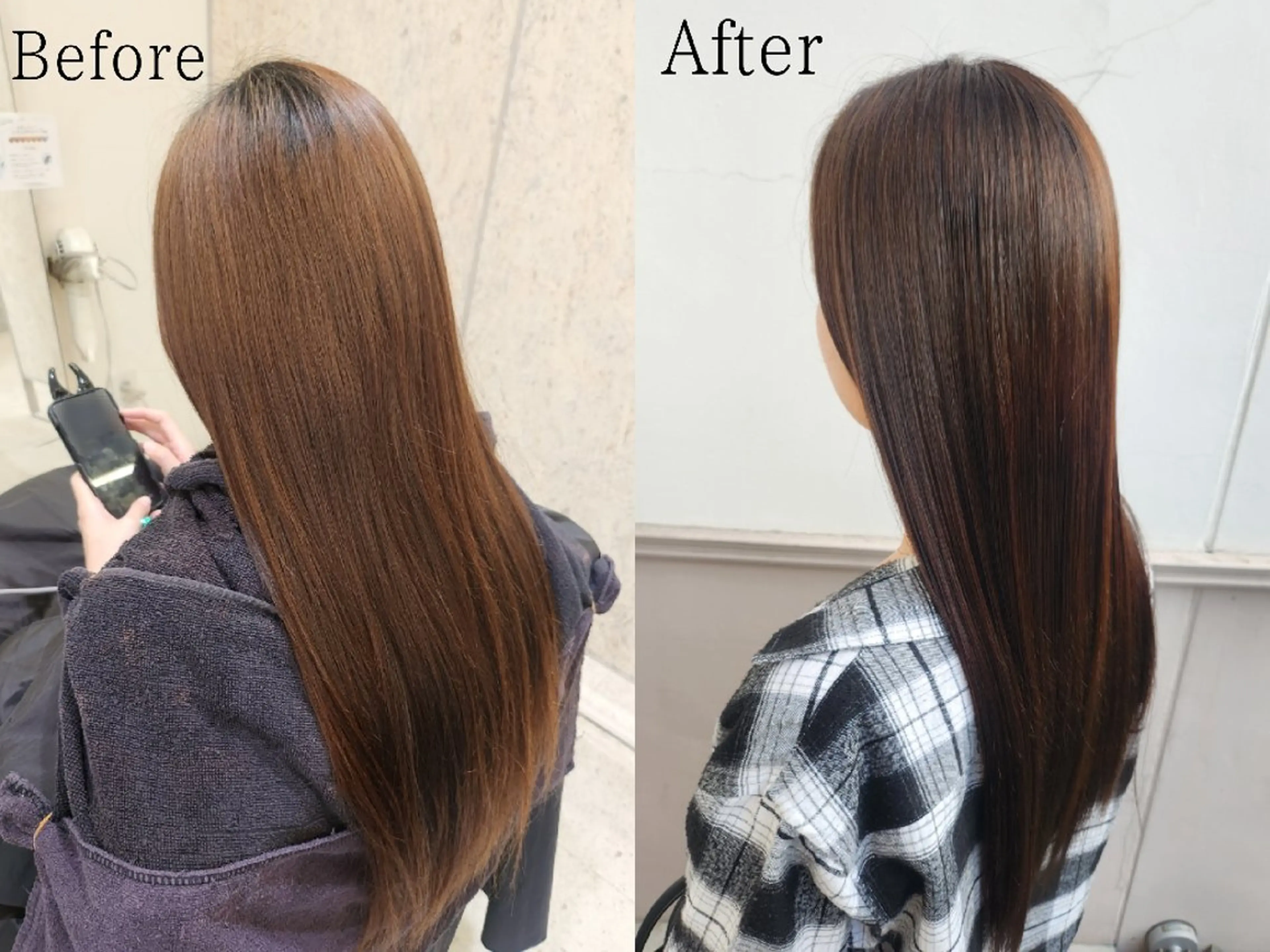 カラー ベージュカラー ヘアカラー 津波古 杏純のヘアスタイル