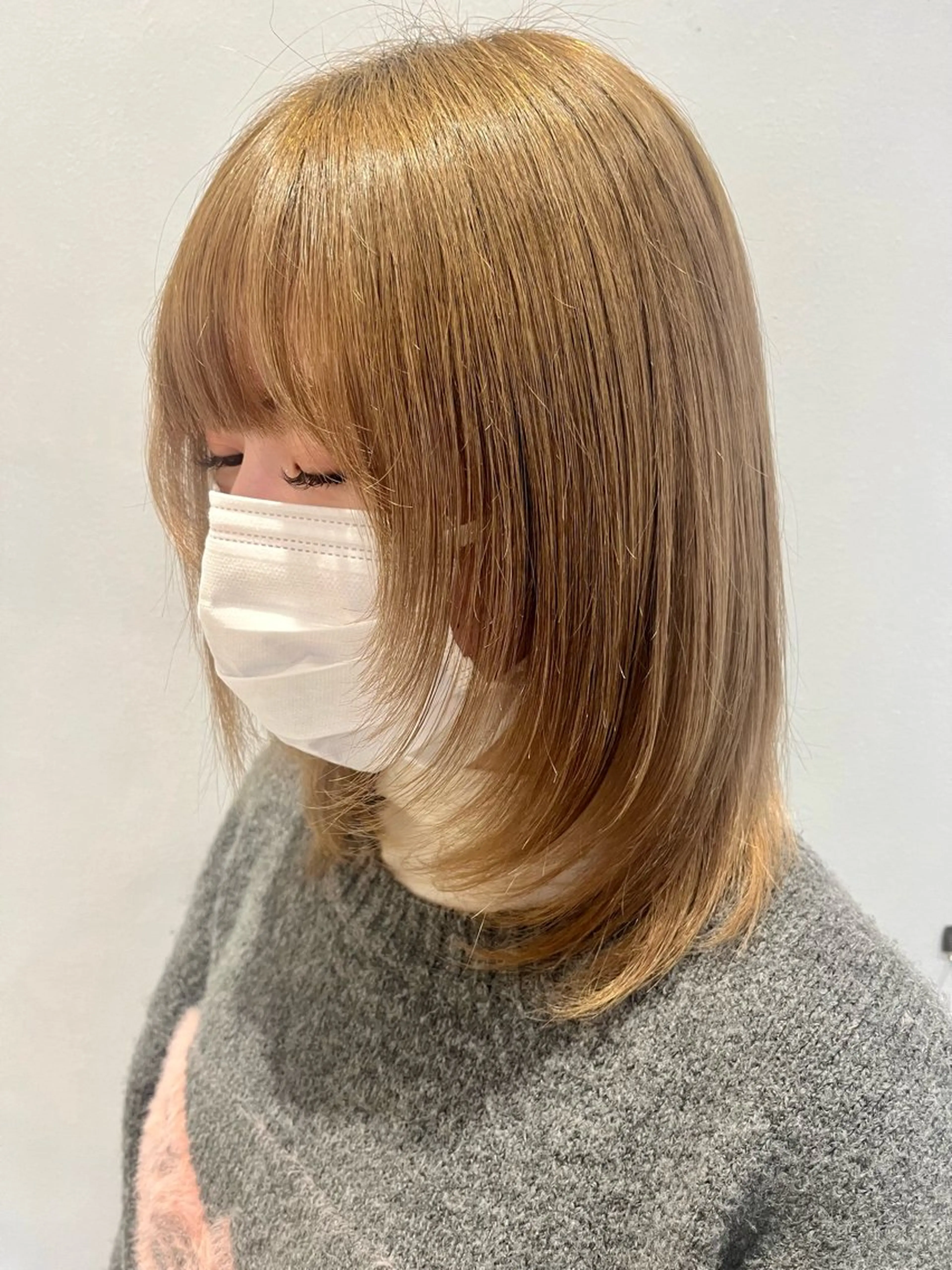 セミロング カラー ハイトーンカラー レイヤーカット 🟦メンズ特化🟦 たかしま　あさひのヘアスタイル