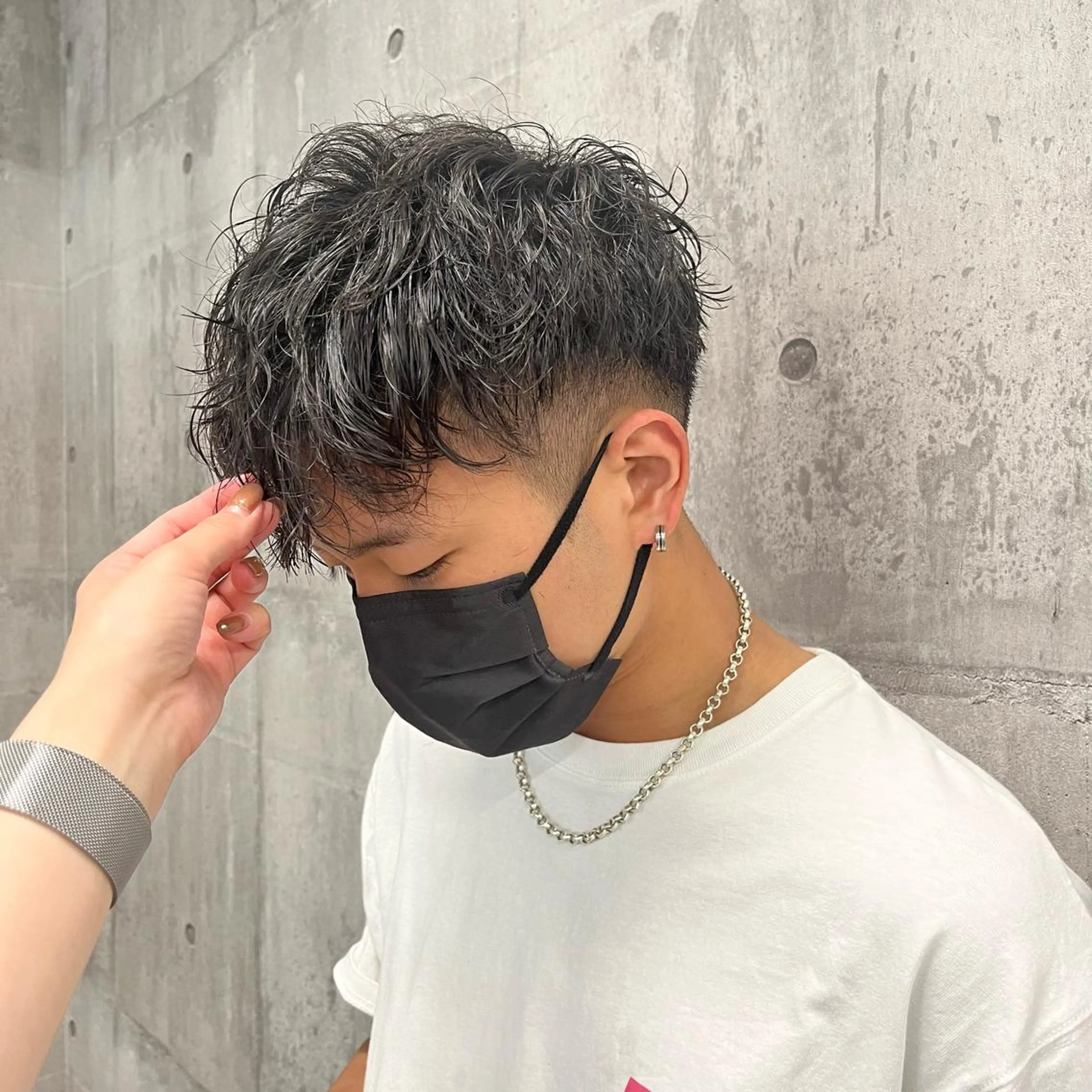 パーマ メンズ カット パーマ ヘッドスパ ヘアセット newi赤羽 HINATAのヘアスタイル