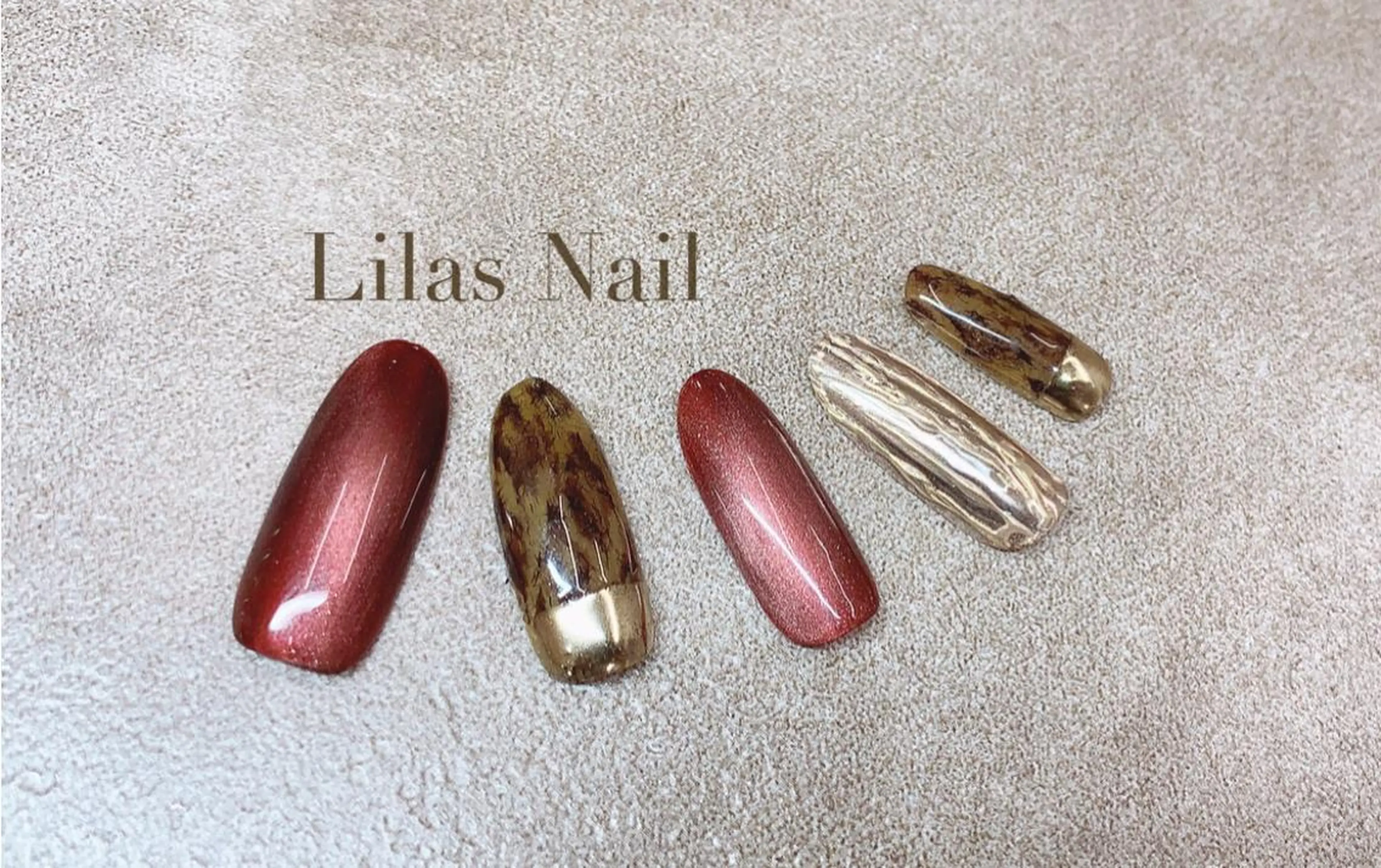 ネイル アニマル柄 ジェルネイル ハードジェル ロングネイル マグネットネイル Lilas Nailのネイルデザイン