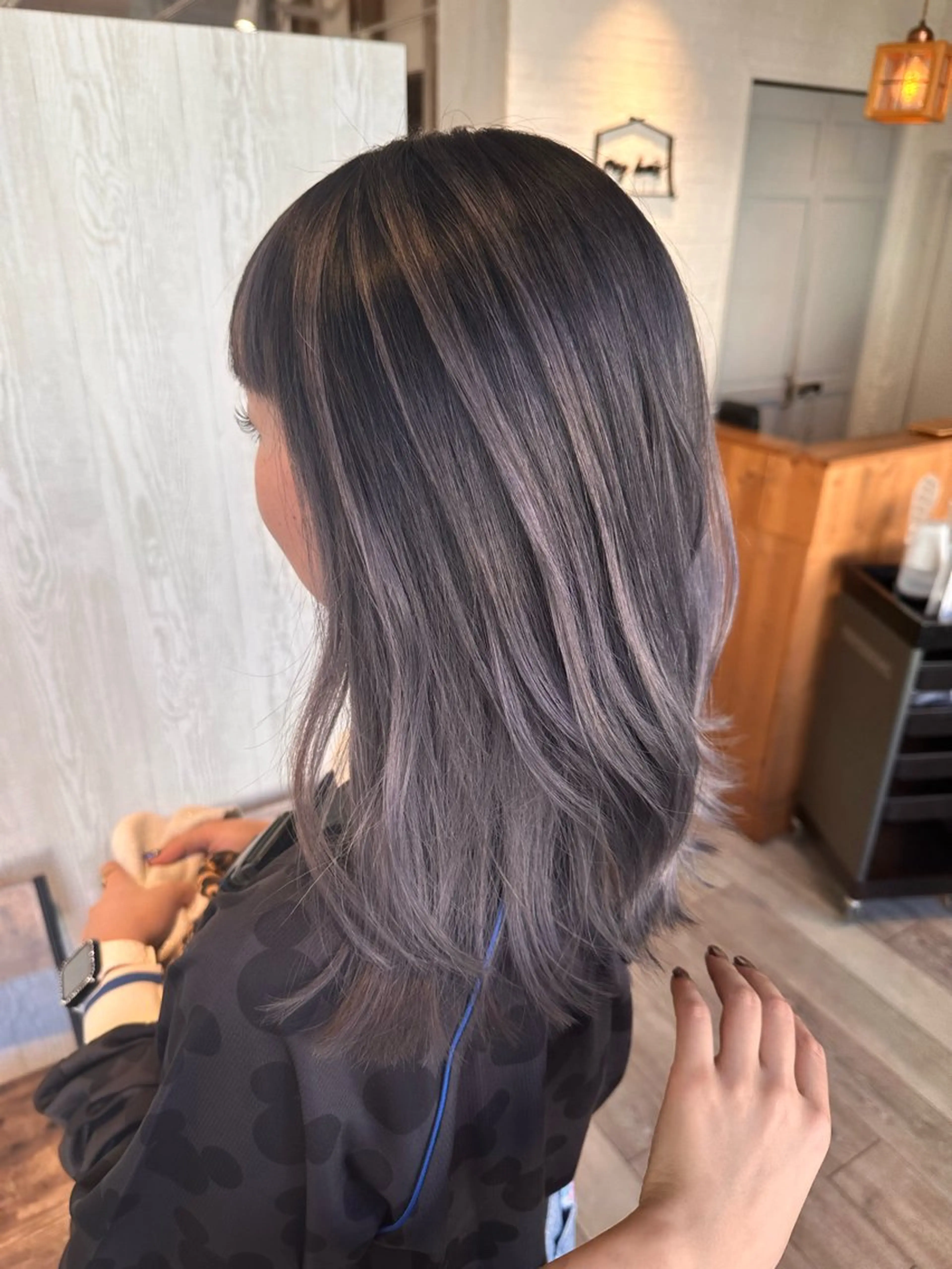 ミディアム カラー ブリーチカラー🫧 森　凪沙のヘアスタイル