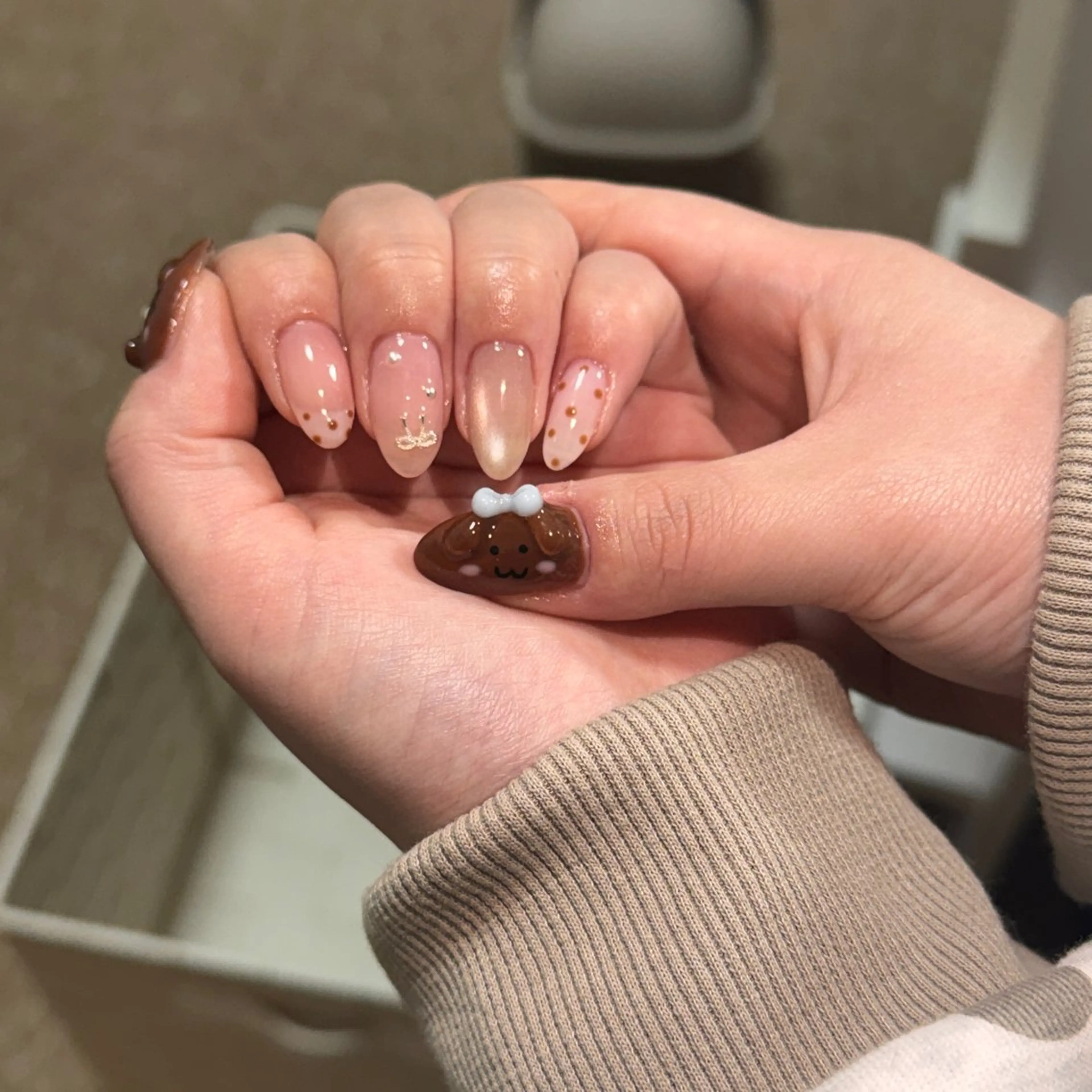 ネイル チークネイル フレンチネイル グラデーション 韓国ネイル マグネットネイル ハンドネイル Hana Nailのネイルデザイン