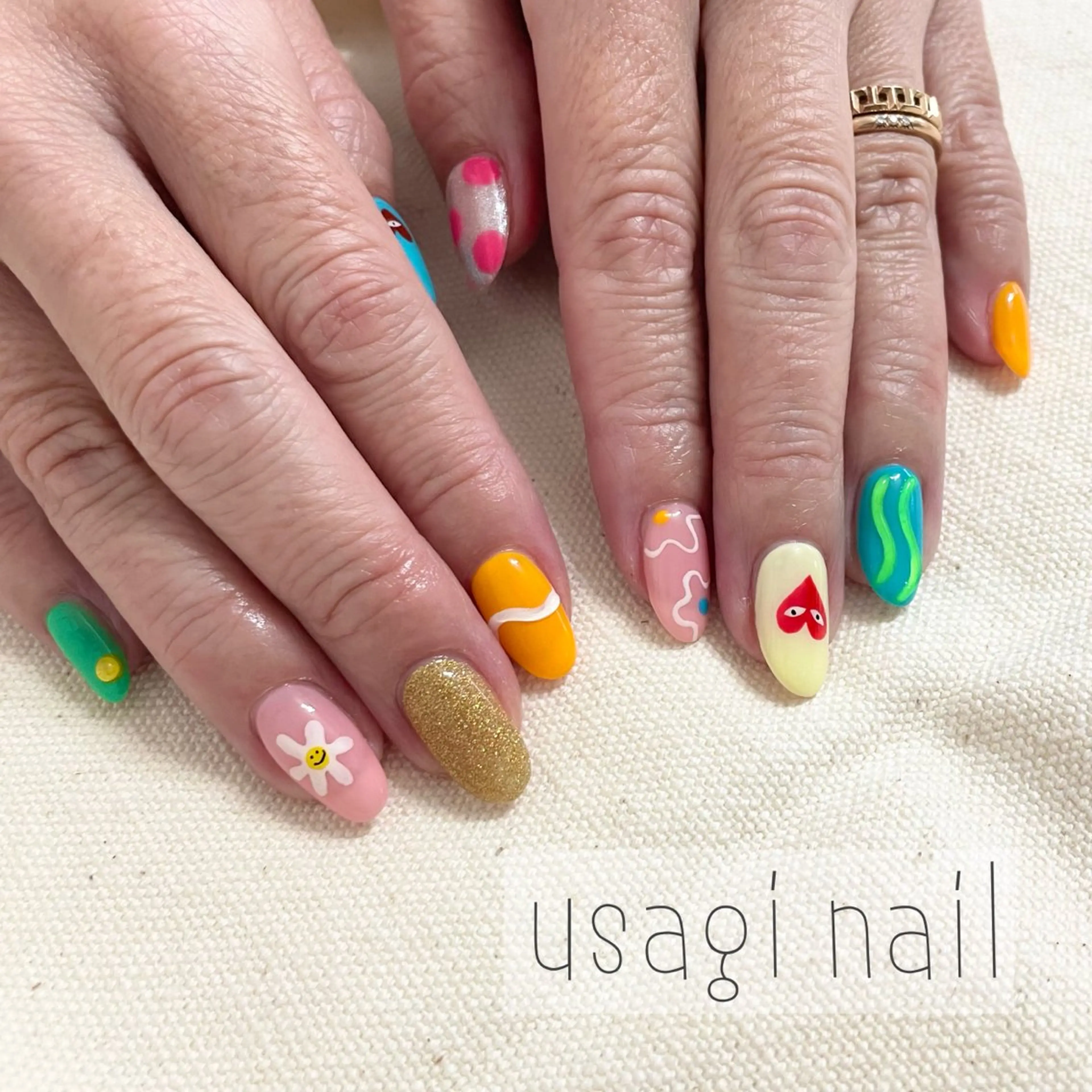 ネイル 持ち込み ハンドネイル usagi nailのネイルデザイン