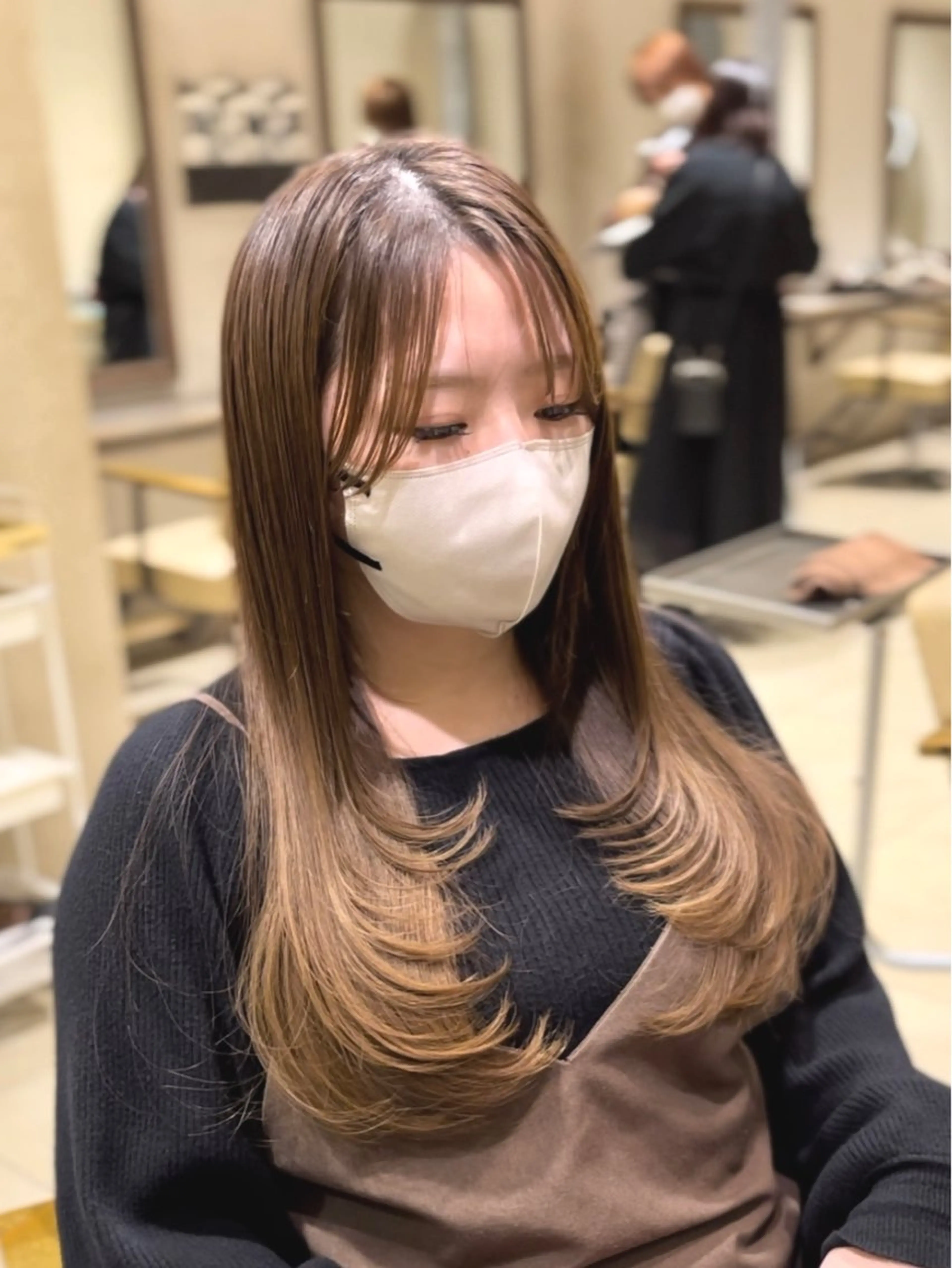 ロング カラー カット トリートメント 高槻No.1🇰🇷 韓国ヘア 橋口陽太のヘアスタイル