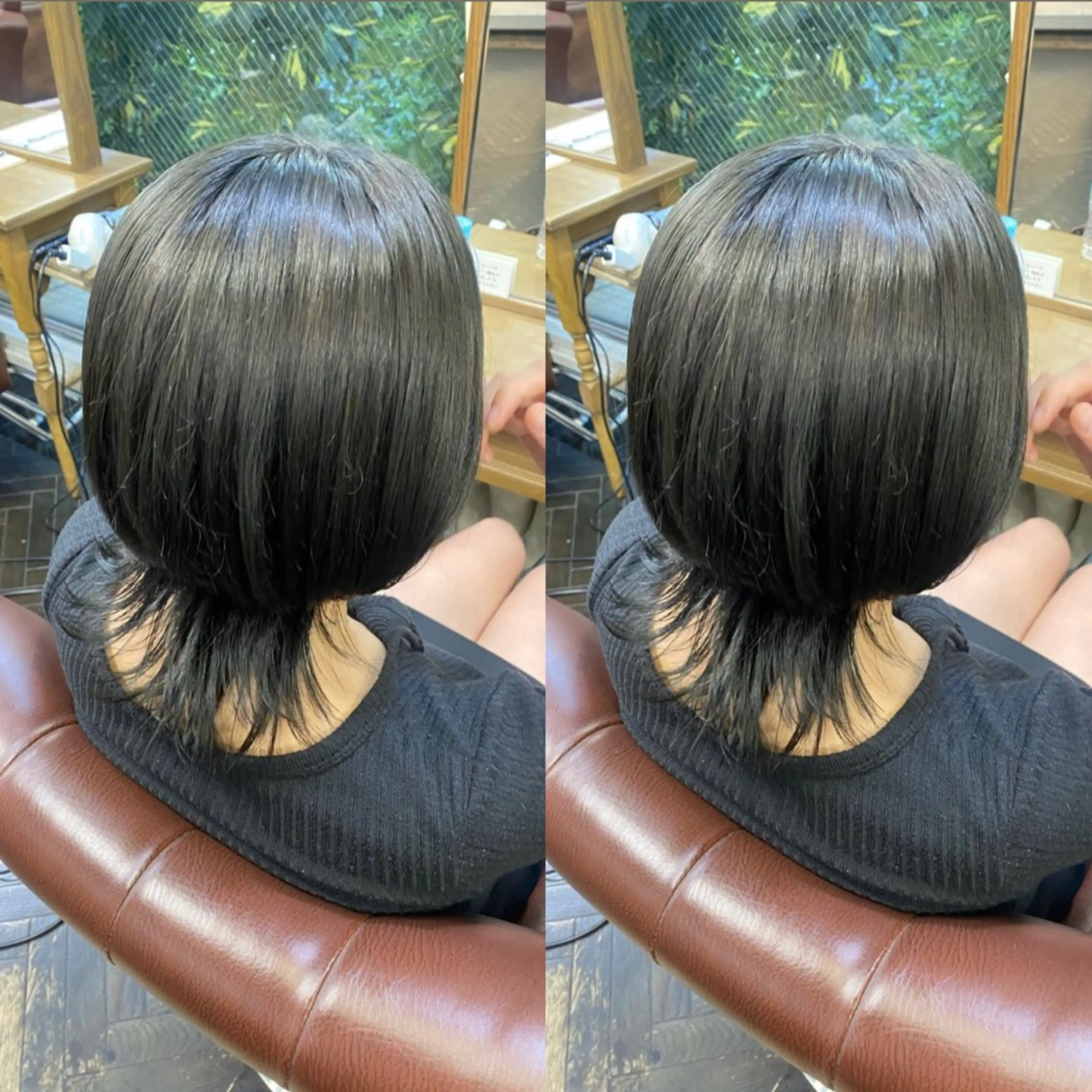 ショート カラー オリーブグレー カット ヘアカラー トリートメント 💎ハイトーン/艶 カラー モエカ💎のヘアスタイル