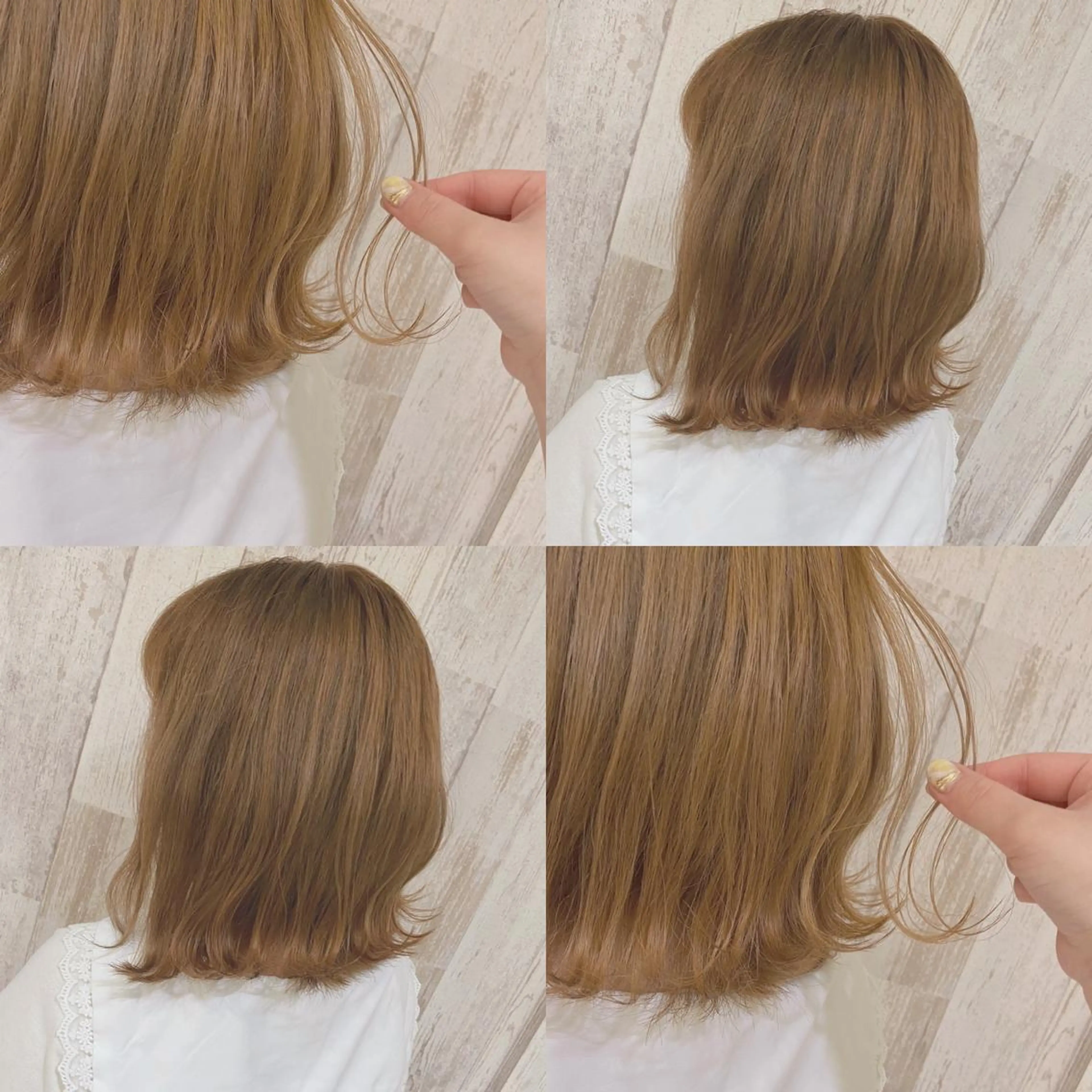 ミディアム カラー 透明感カラー ハイトーンカラー 🌼NAMI 🌼のヘアスタイル