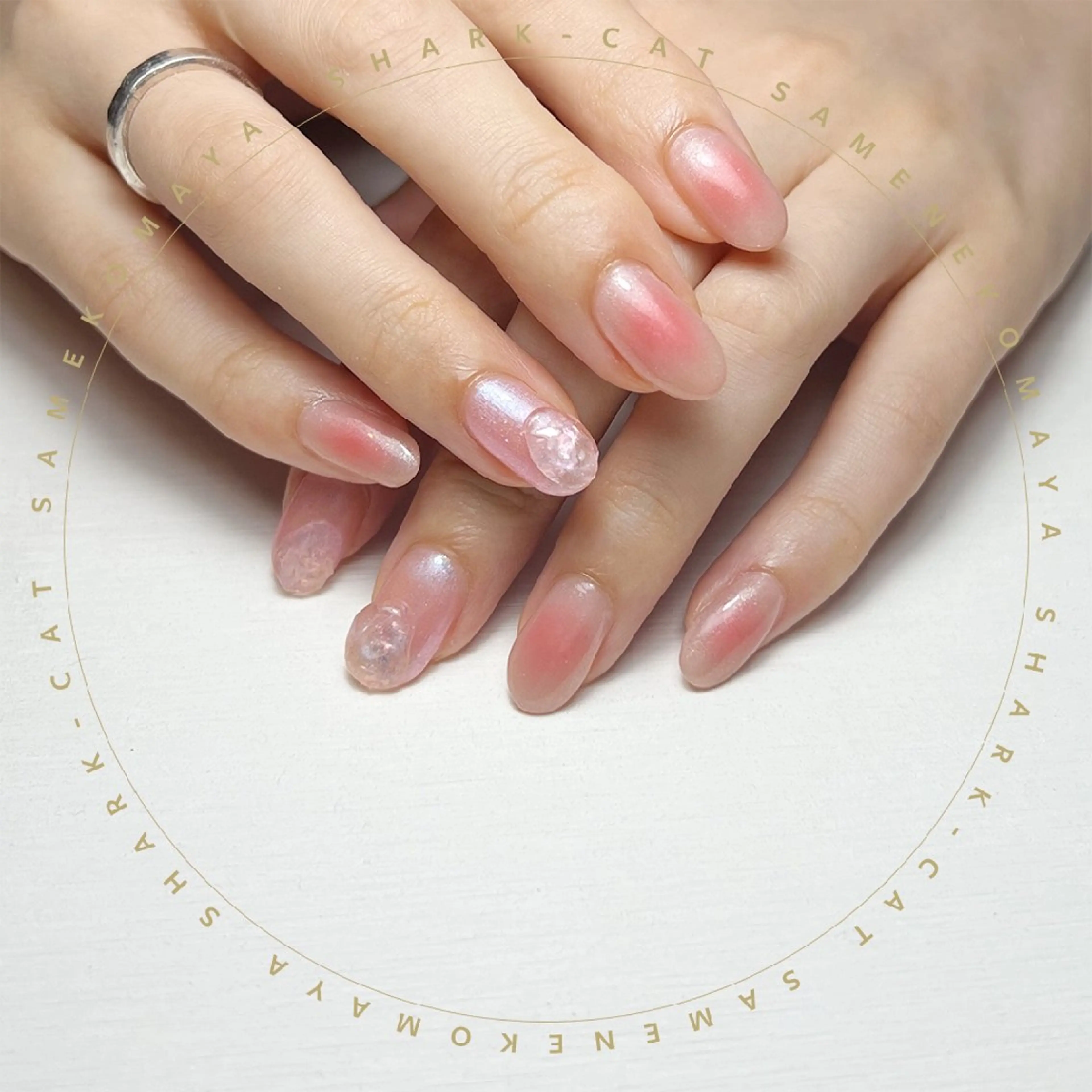 ネイル サメ猫 マーヤのネイルデザイン