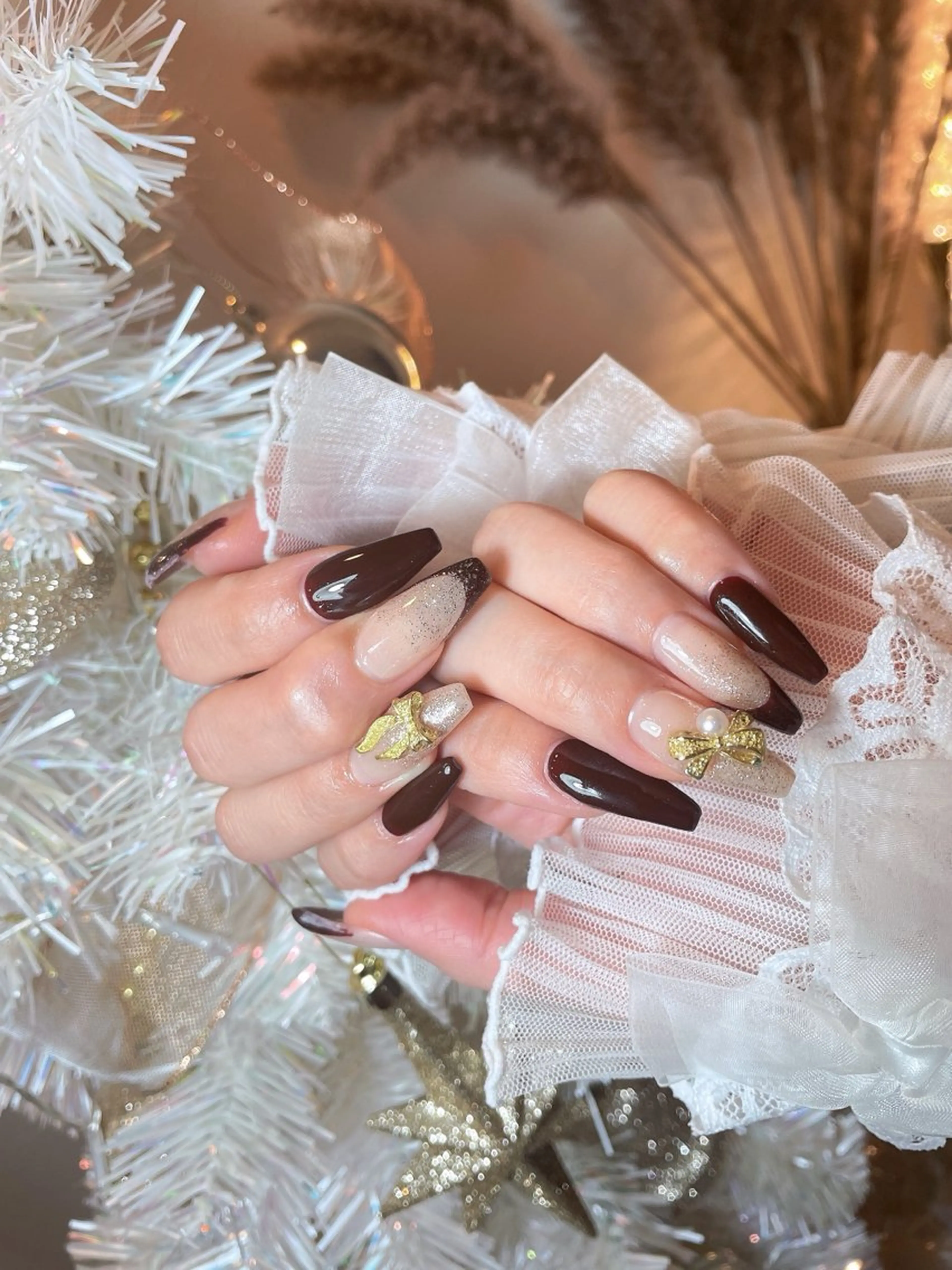 ネイル 23時まで❤︎韓国、 ワンホンネイルのネイルデザイン