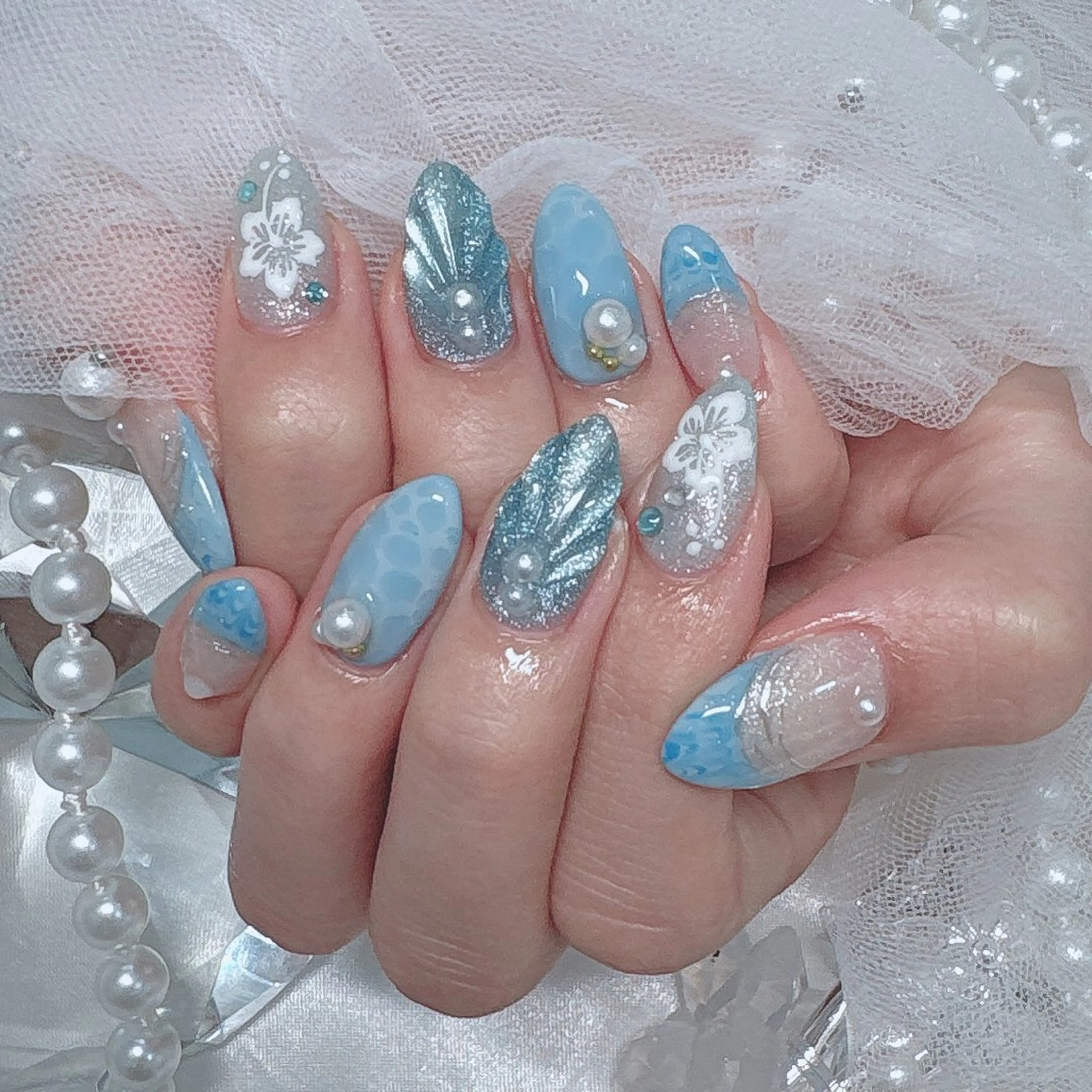 ネイル 夏ネイル ハンドネイル Marinnail Hibikiのネイルデザイン