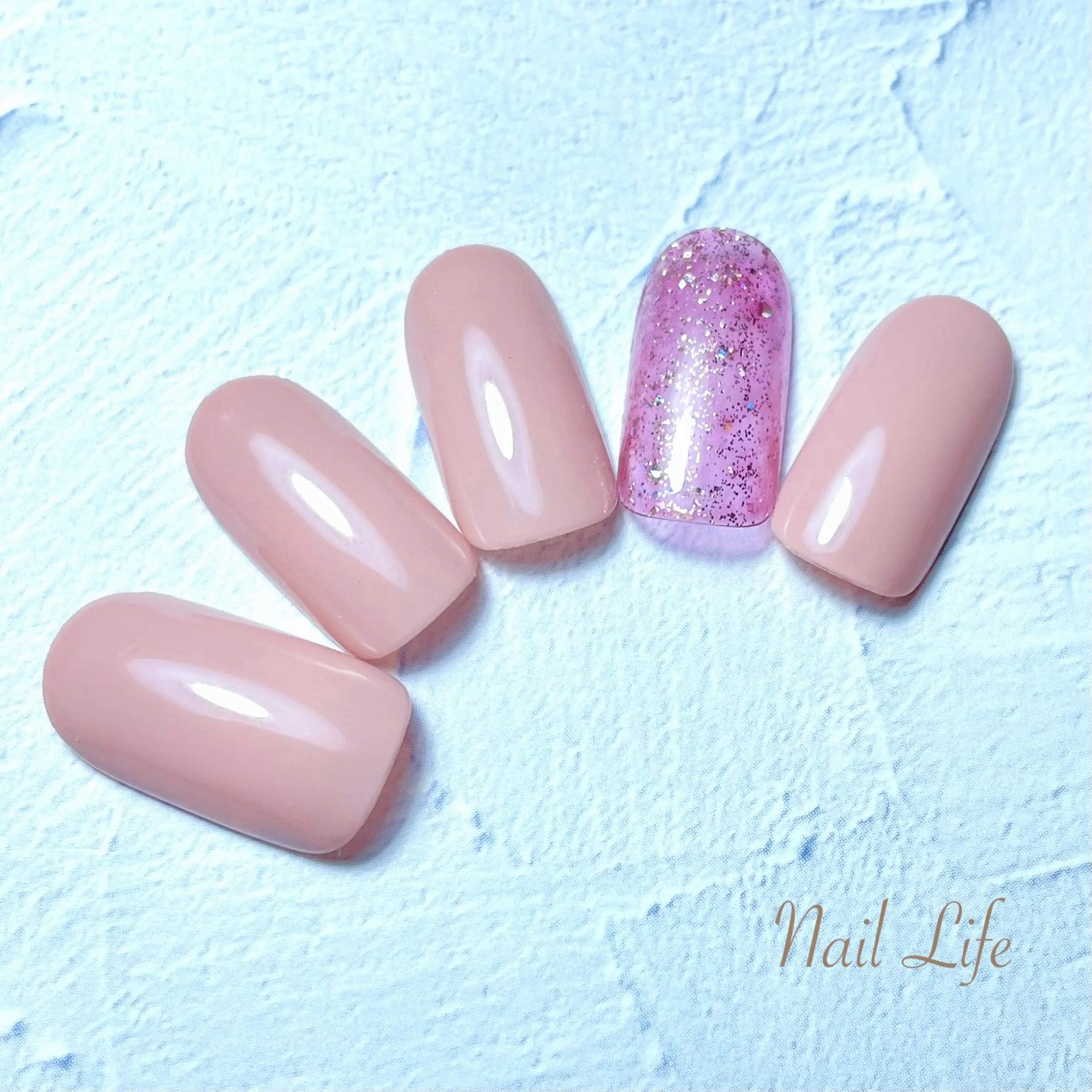 ネイル オフィスネイル ピンク 大嶋 めぐみのネイルデザイン