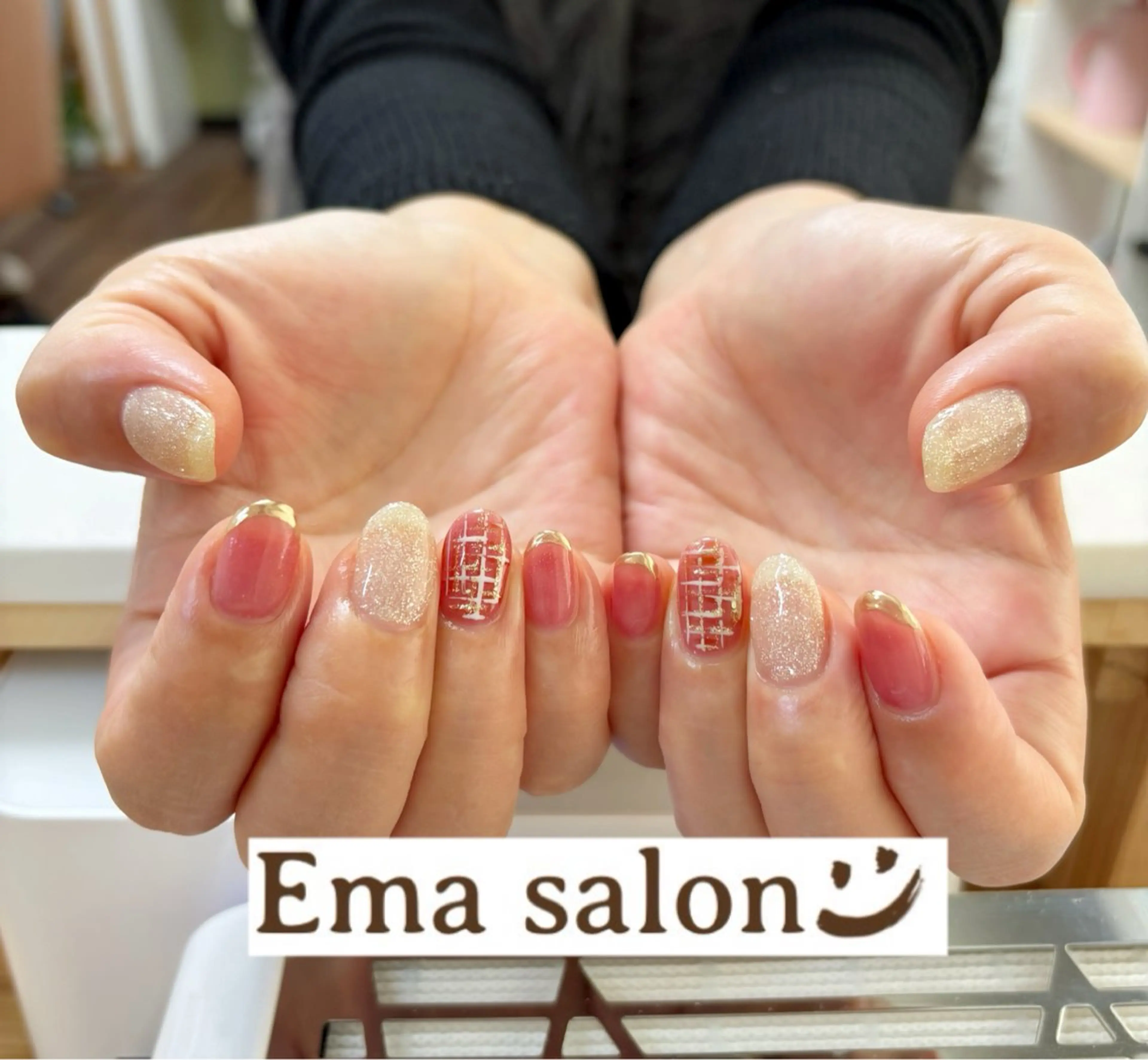 ネイル ツイードネイル Ema salon hiromiのネイルデザイン