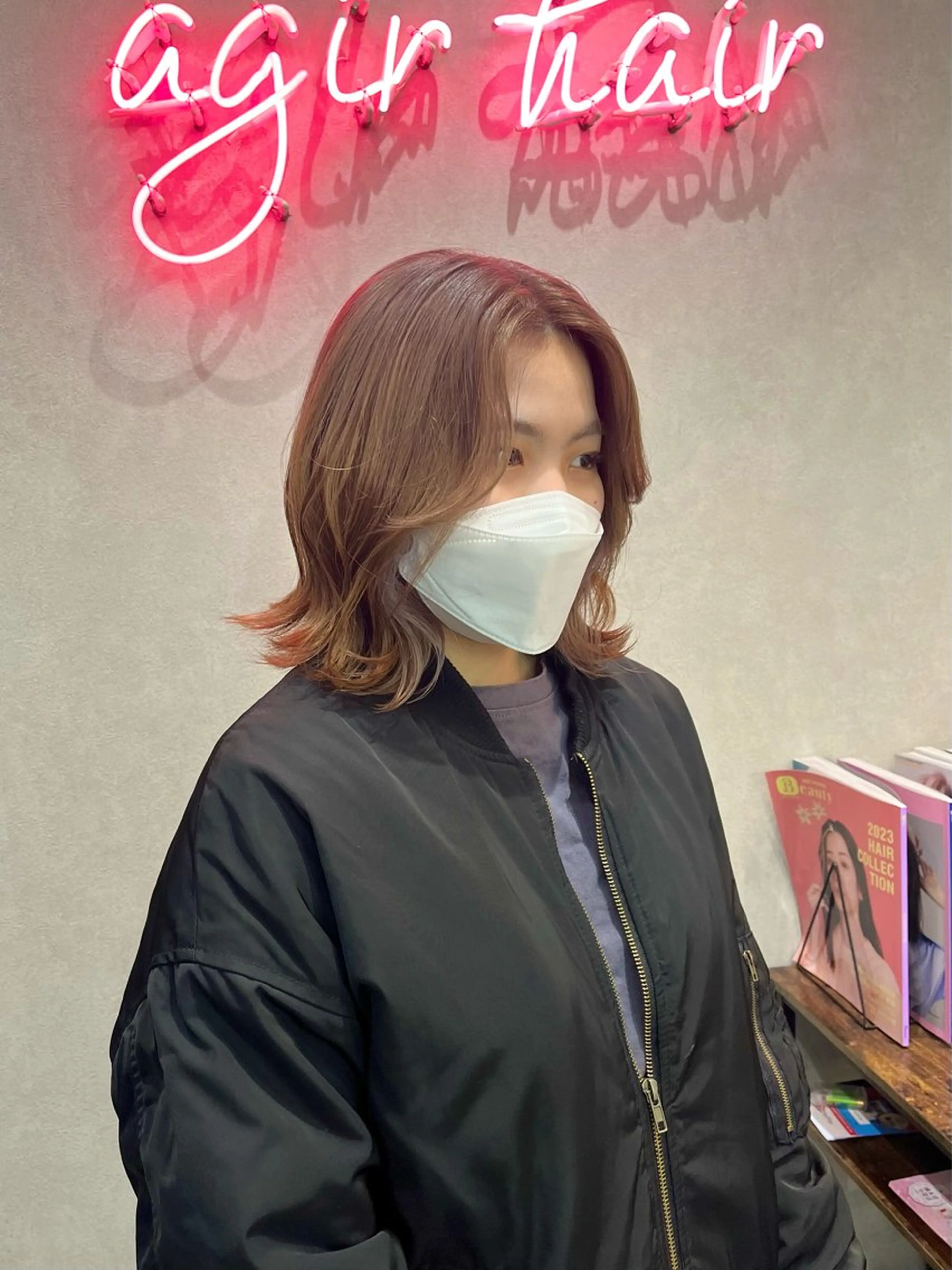 ミディアム カラー カット ヘアカラー 🪽髪質改善矯正 🤍MIU🤍のヘアスタイル