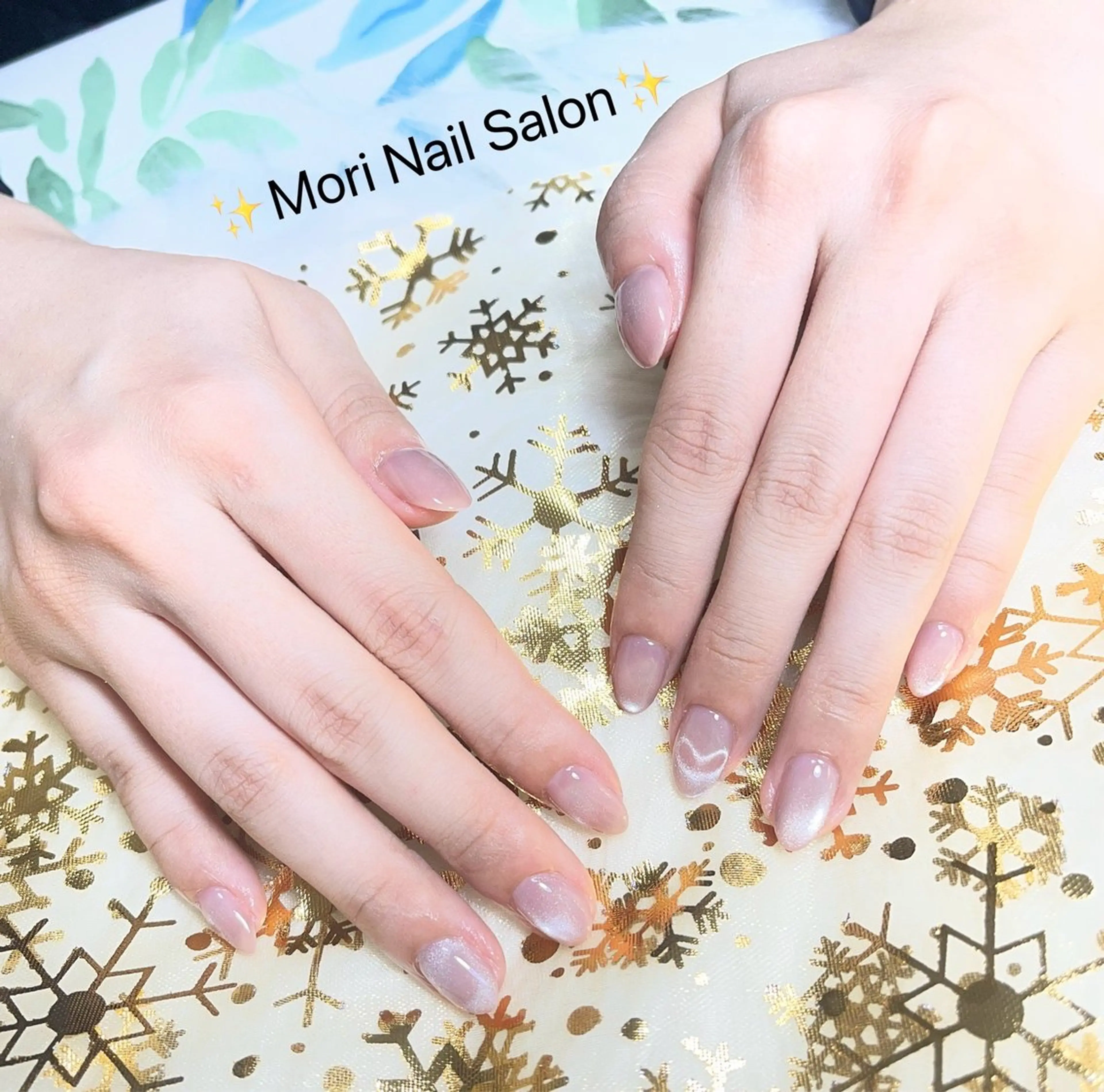 ネイル マグネットネイル ピンク MORI ネイル SALONのネイルデザイン