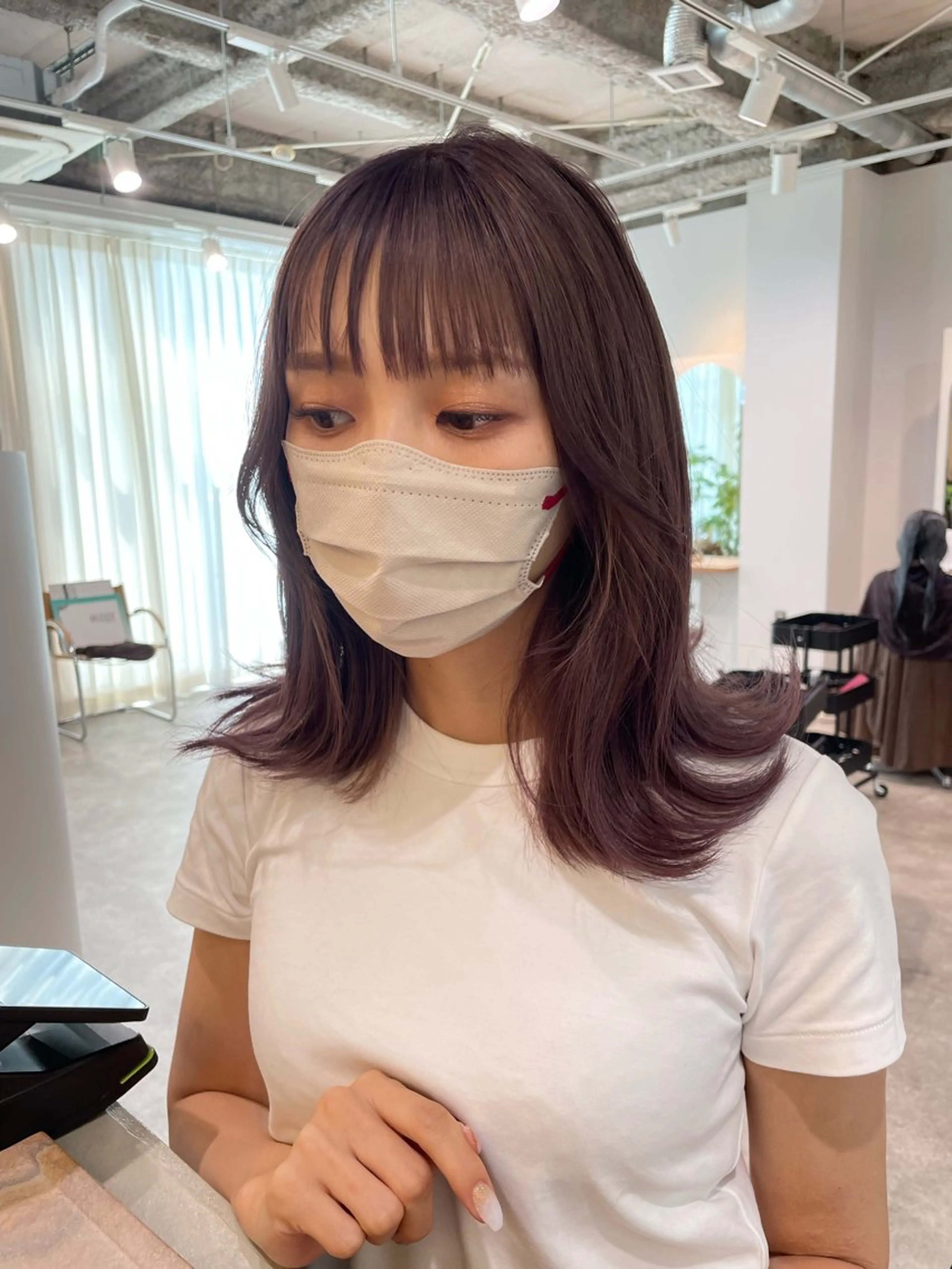 セミロング カラー ♡kyoka /  uyu♡のヘアスタイル