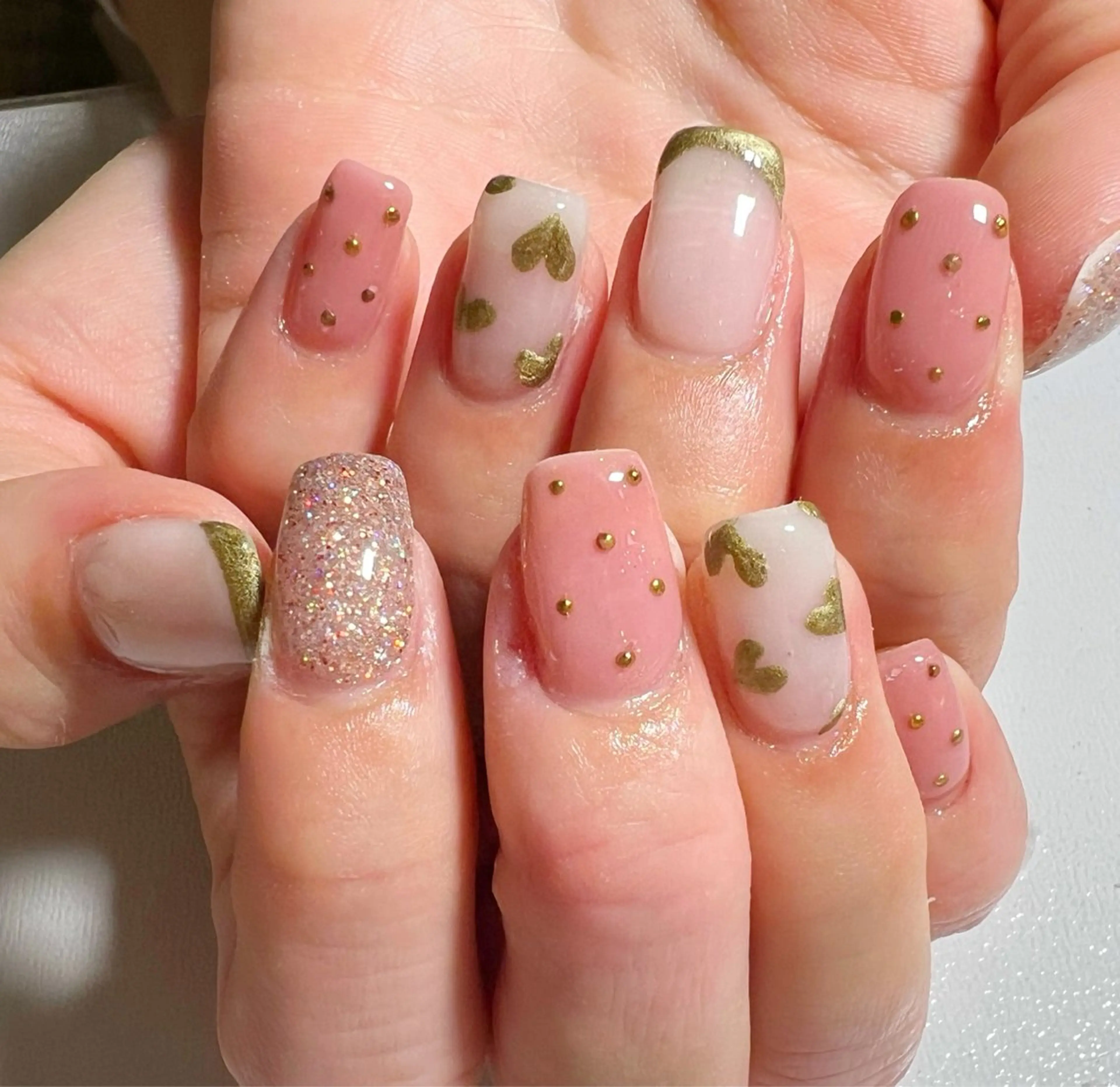 ネイル ハート 春ネイル ハンドネイル private salon mieのネイルデザイン