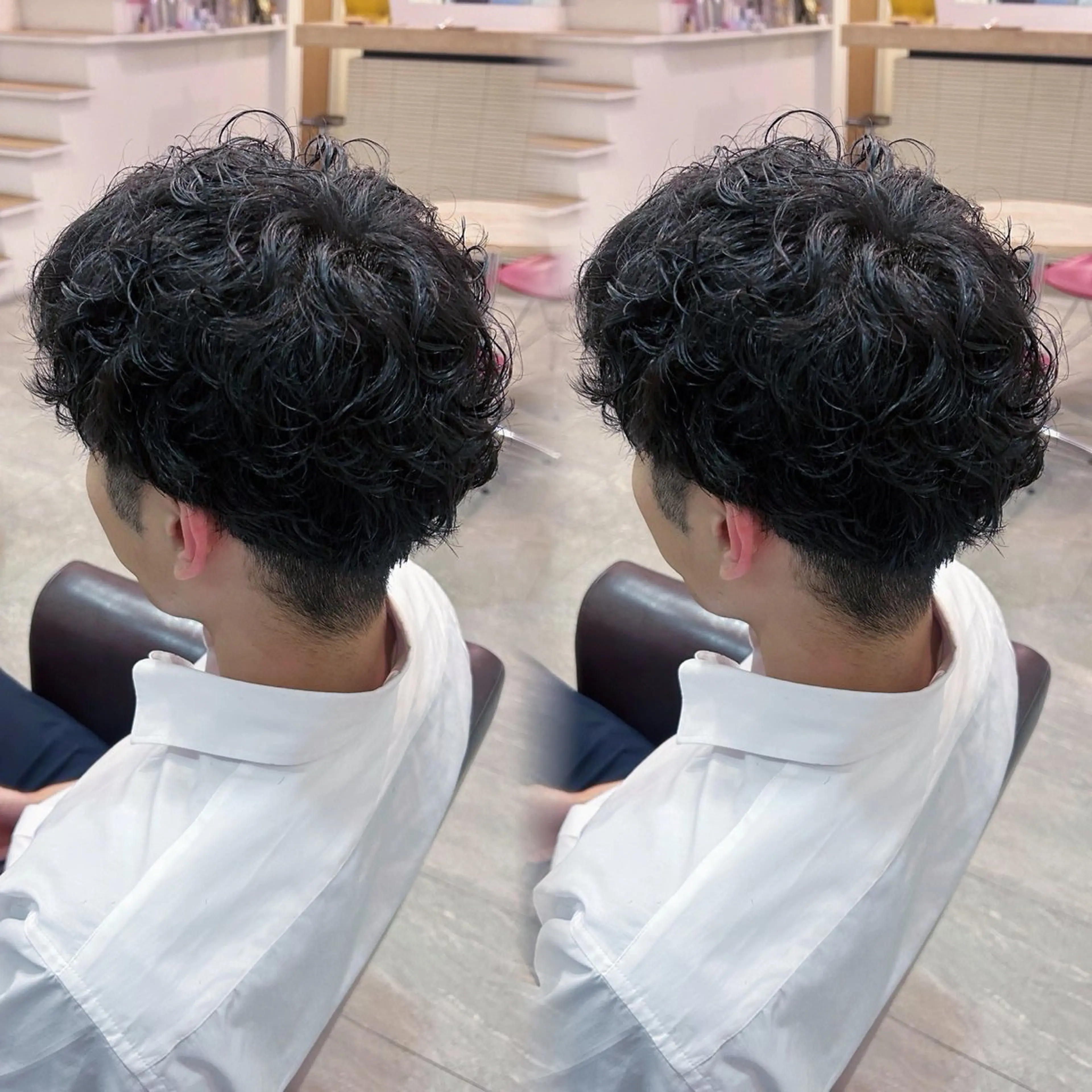 パーマ メンズ カット パーマ 透明感カラー💎✨/ 梅田/KUREAのヘアスタイル