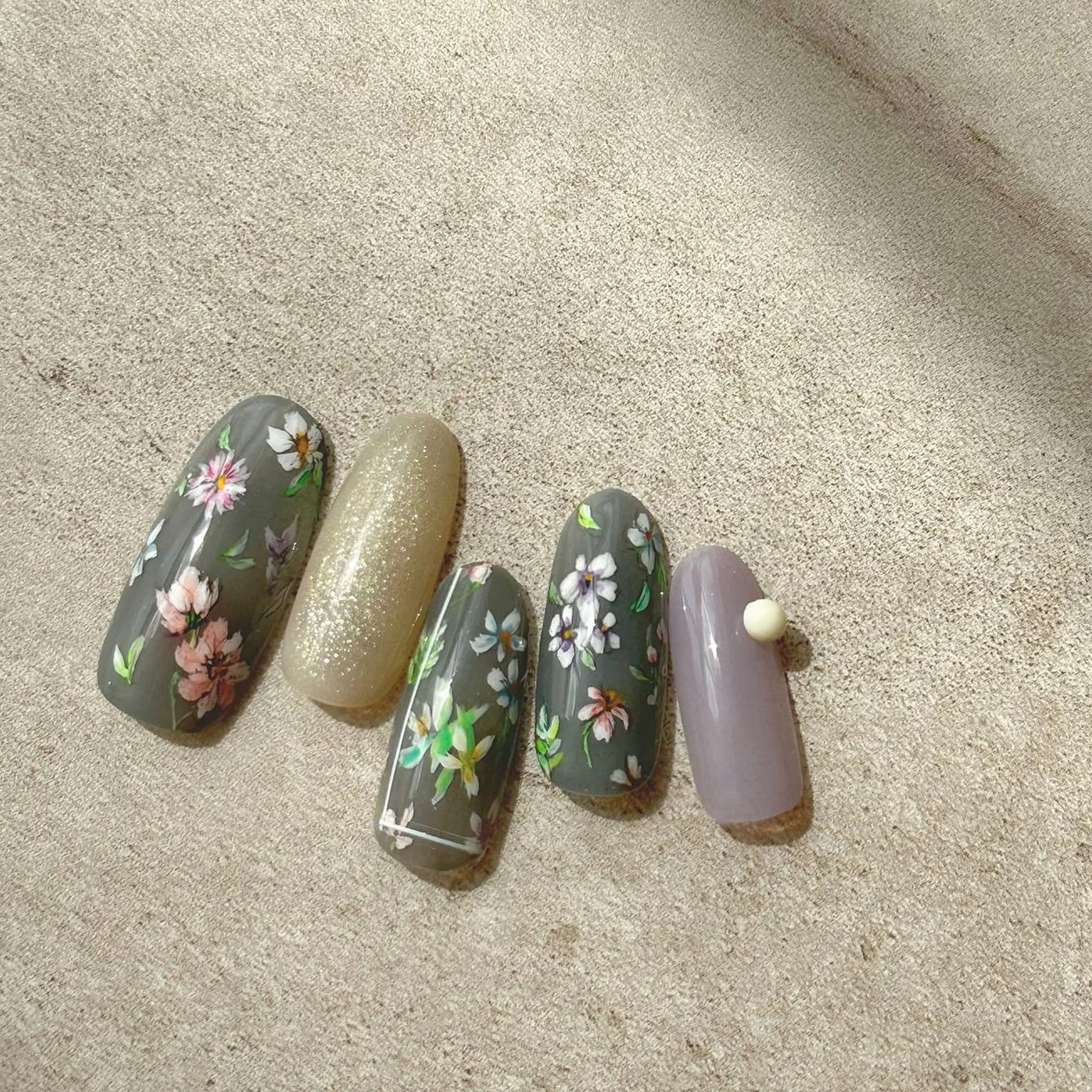 ネイル アートネイル フラワーネイル 春ネイル Faire MIKIのネイルデザイン