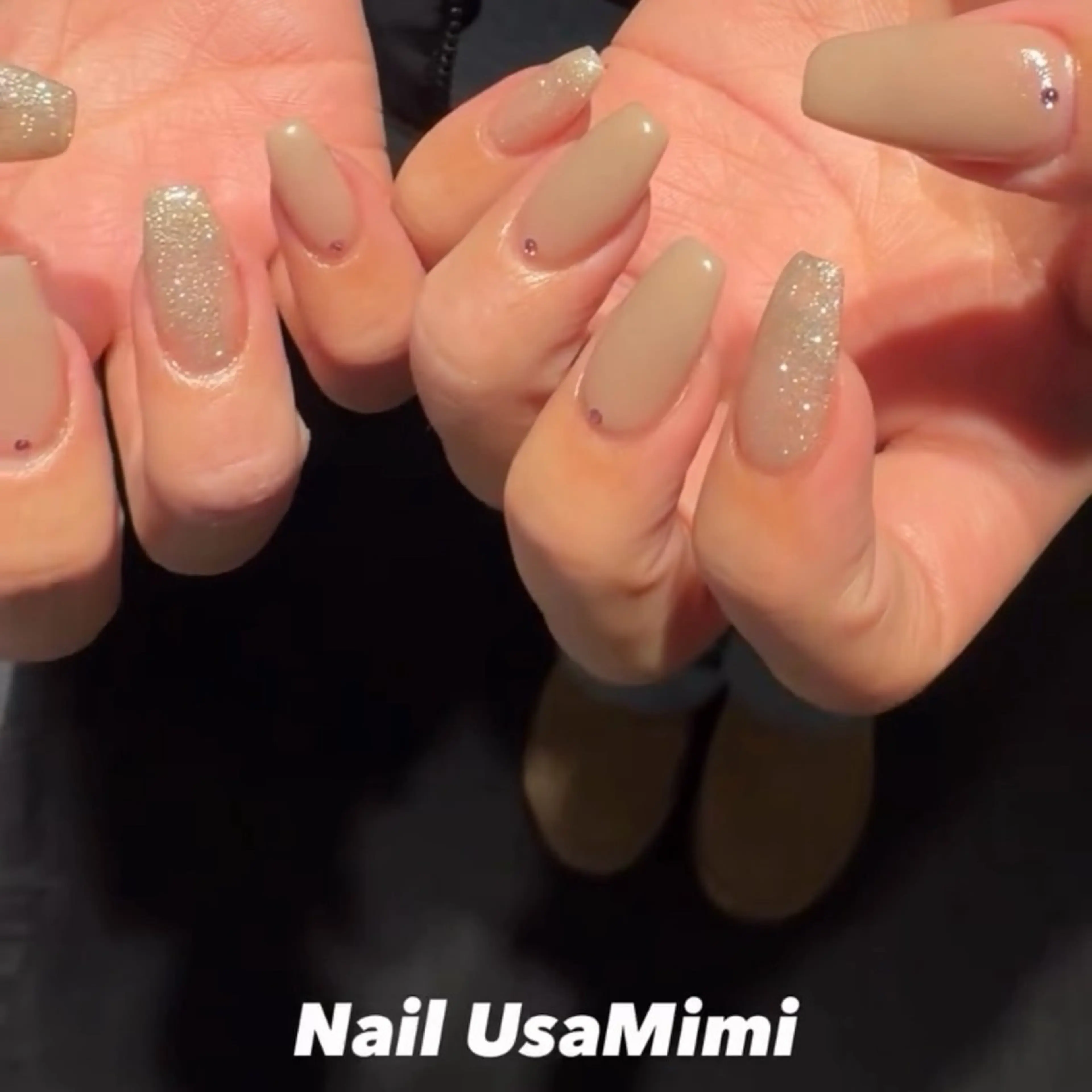 ミディアム ハンドネイル ハンドケア 本町Nail Usa Mimi  SAKIのネイルデザイン
