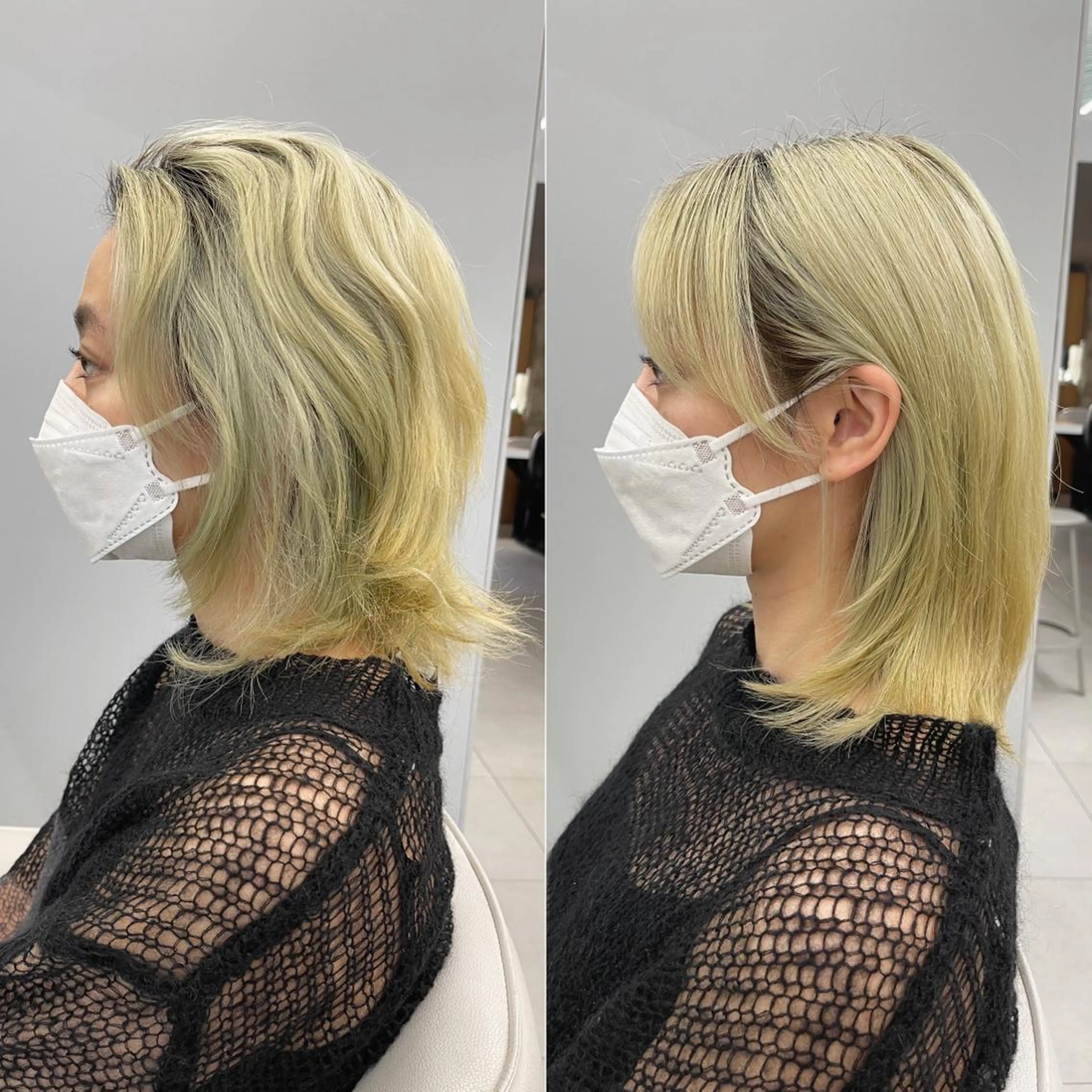 ミディアム パーマ トリートメント 酸性ストレート ストレートパーマ 滝沢 嵩大のヘアスタイル