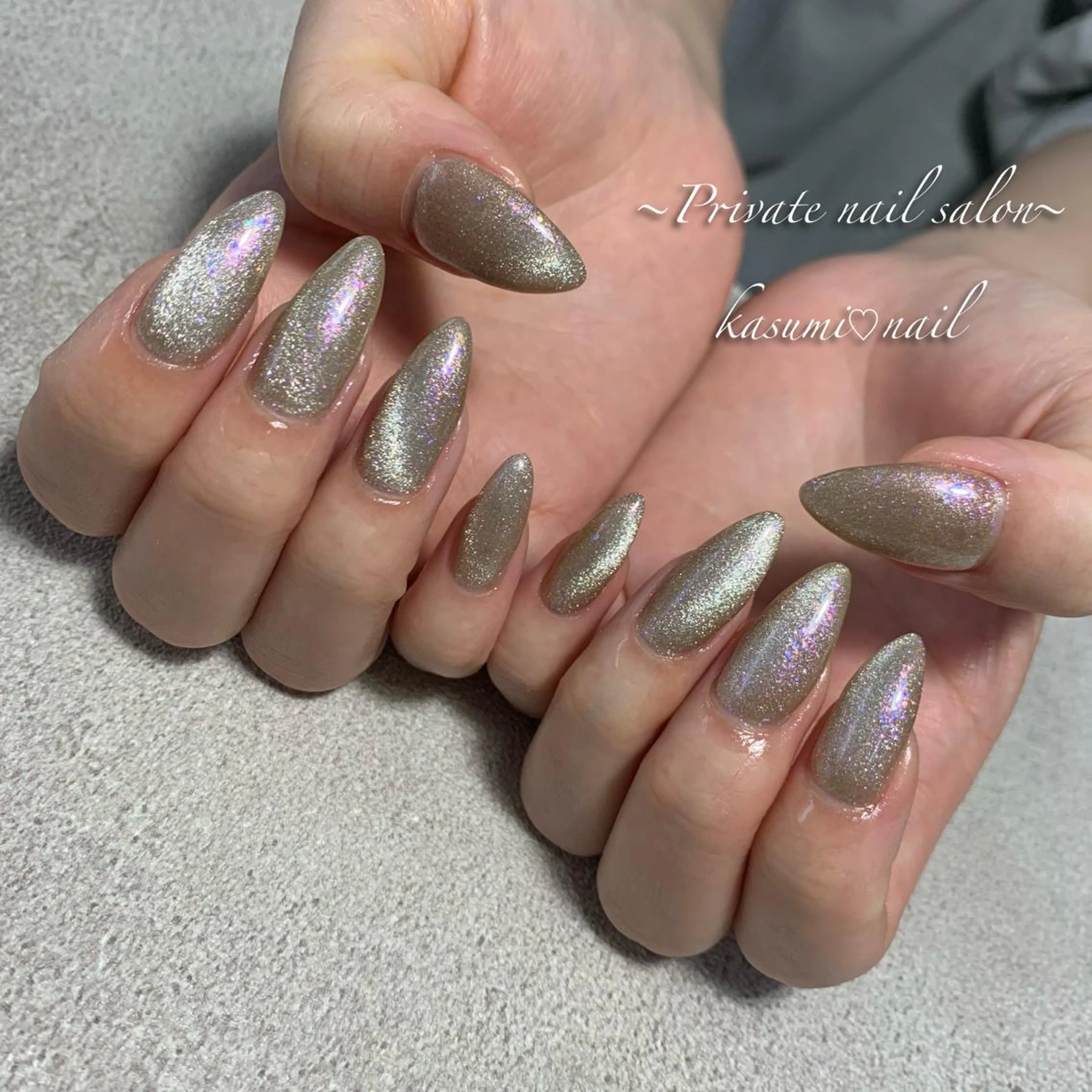 ネイル ラメ(グリッター) マグネットネイル ミラーネイル ニュアンスネイル 冬ネイル KASUMI♡ Nailのネイルデザイン