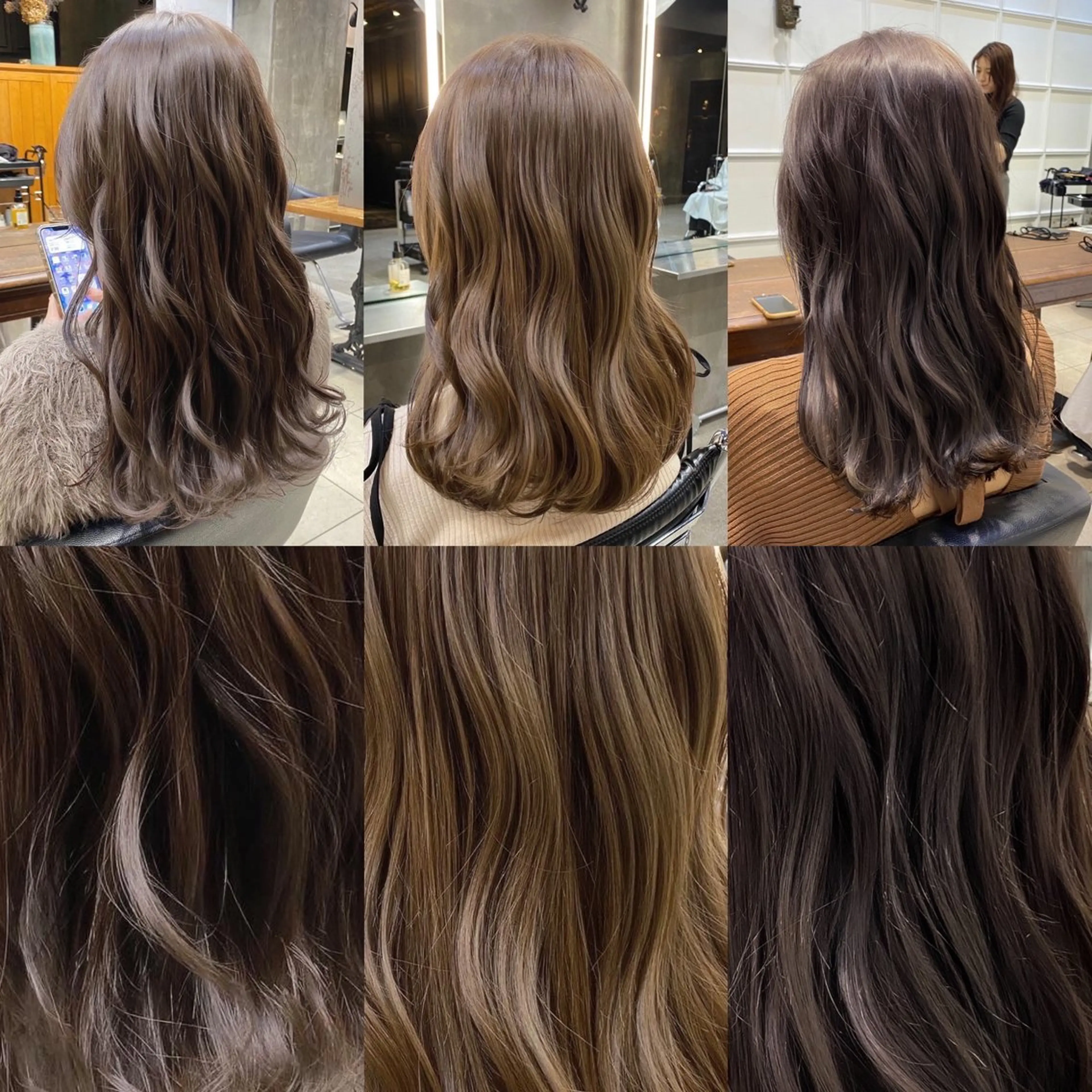 セミロング カラー ベージュカラー ブリーチ ダブルカラー ブリーチなしカラー カット ヘアカラー 透明感カラー🌿 グレージュ🐺陽介のヘアスタイル