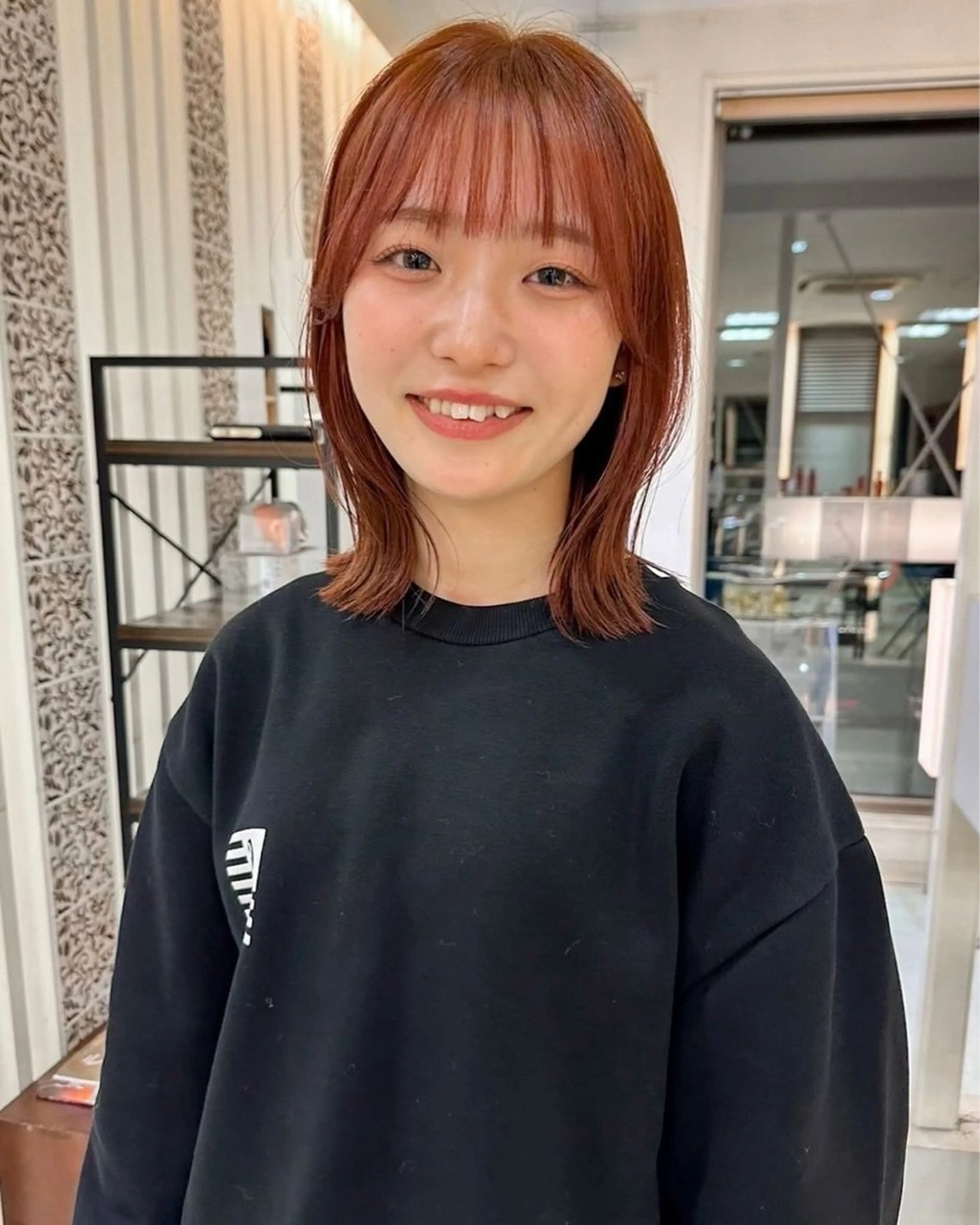 ミディアム カット ヘアカラー 樋口智士/倉敷/中庄 /縮毛矯正/髪質改善のヘアスタイル