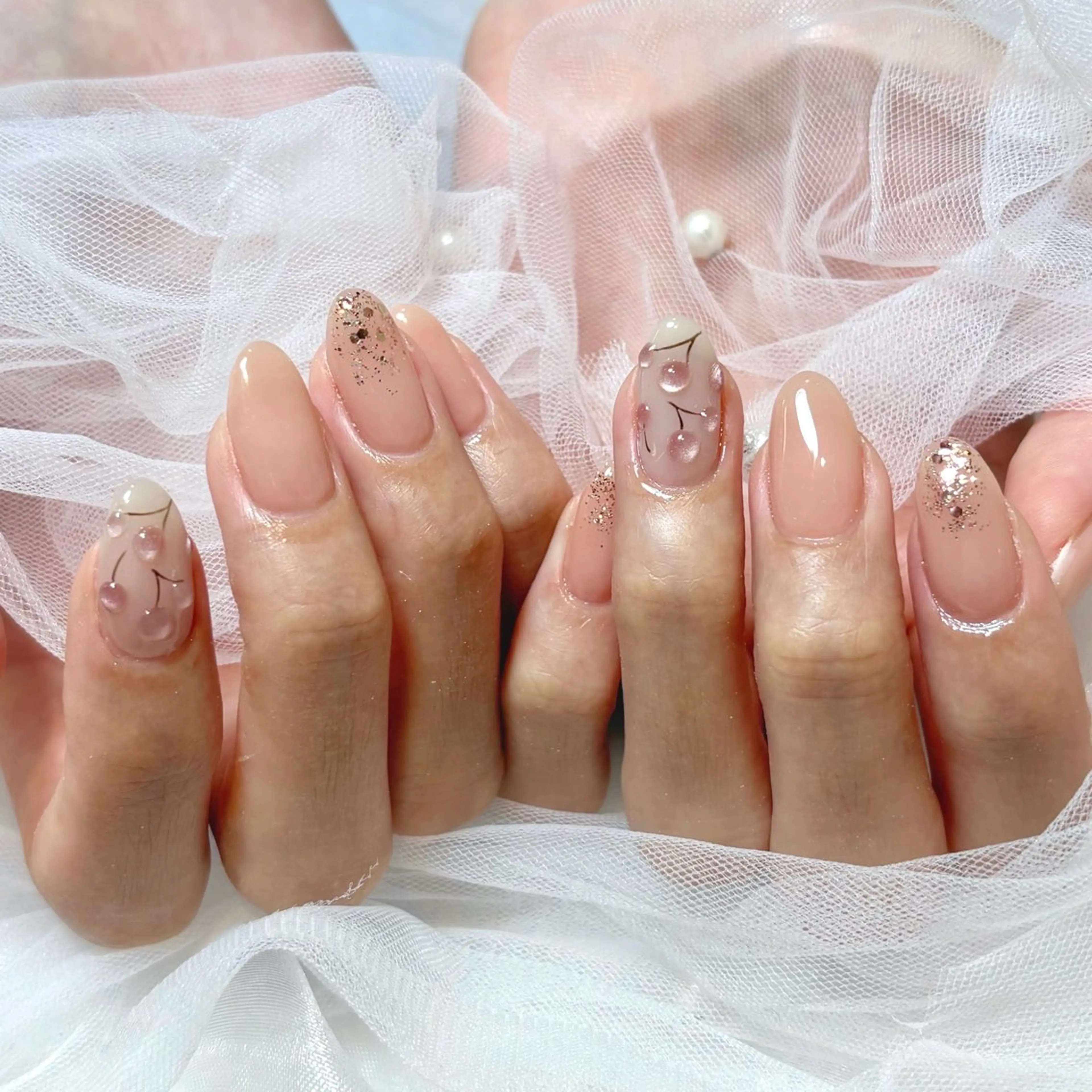 ネイル ジェルネイル ニュアンスネイル ハンドネイル eight横浜☁️ くまべのネイルデザイン